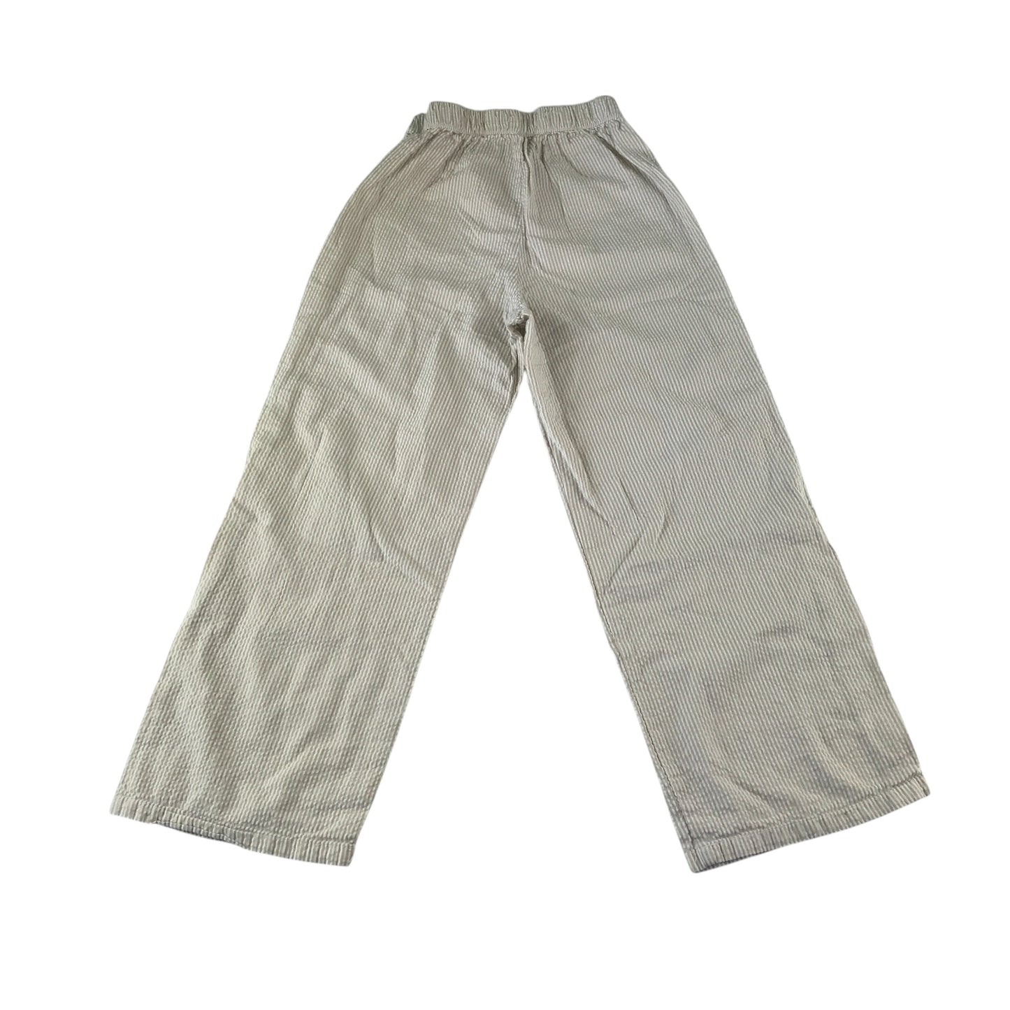 H&M trouser 8-9 years cream and white stripy trousers with elasticated waist cotton