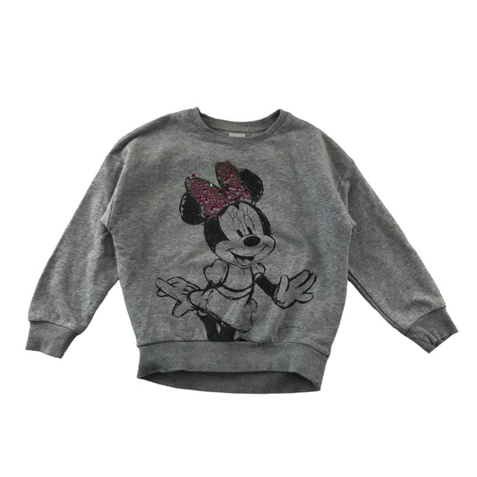F&F Sweatshirt Age 5 Grey Minnie Mouse