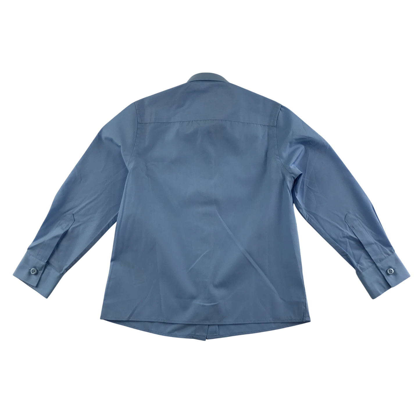 Light blue unisex long sleeve school shirt