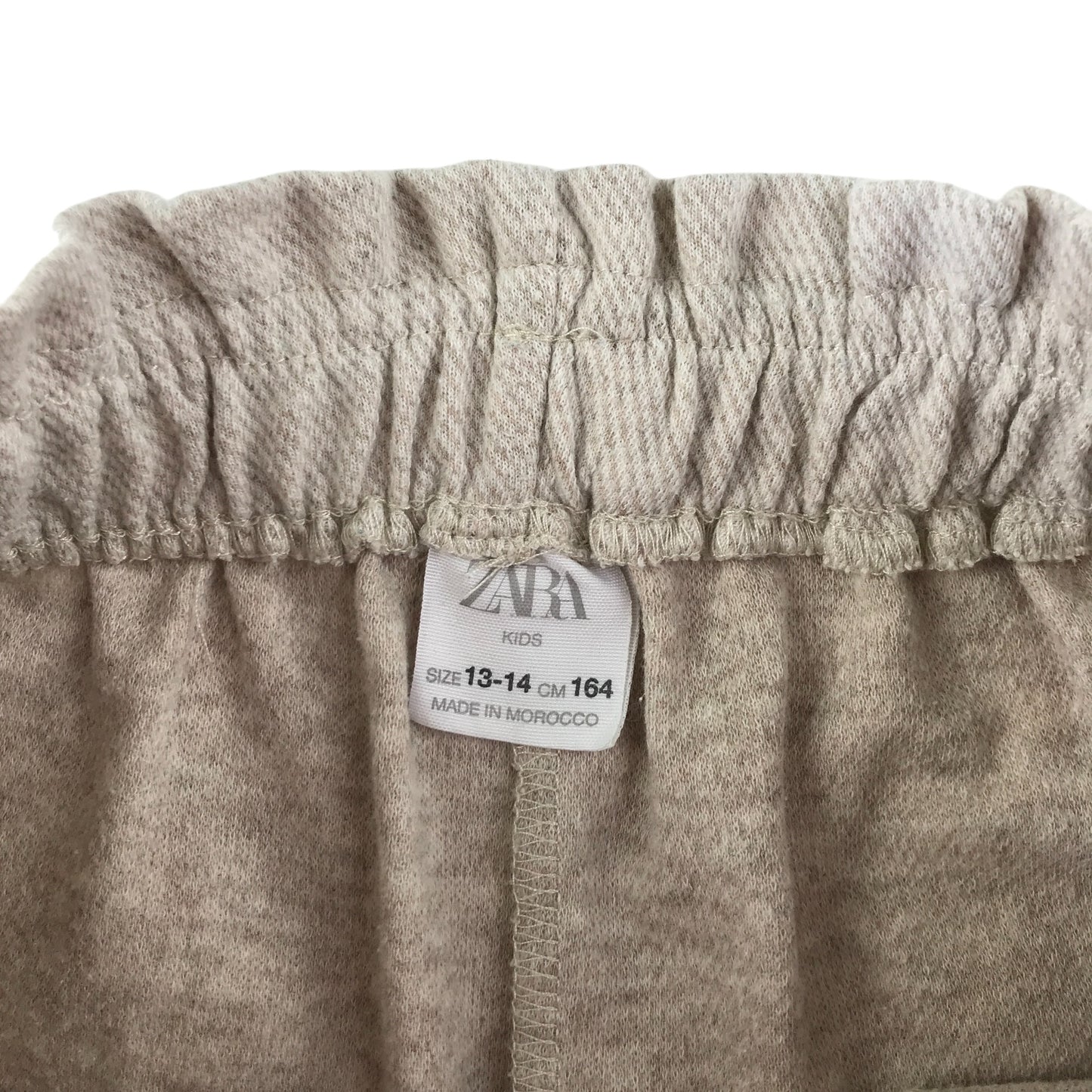 Zara trouser 13-14 years white elasticated waist with belt