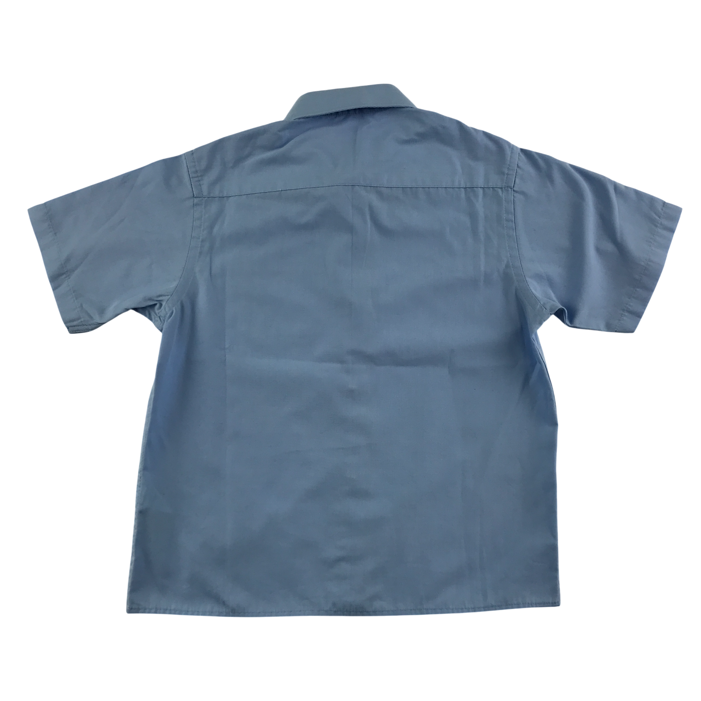 Light blue unisex short sleeve school shirt
