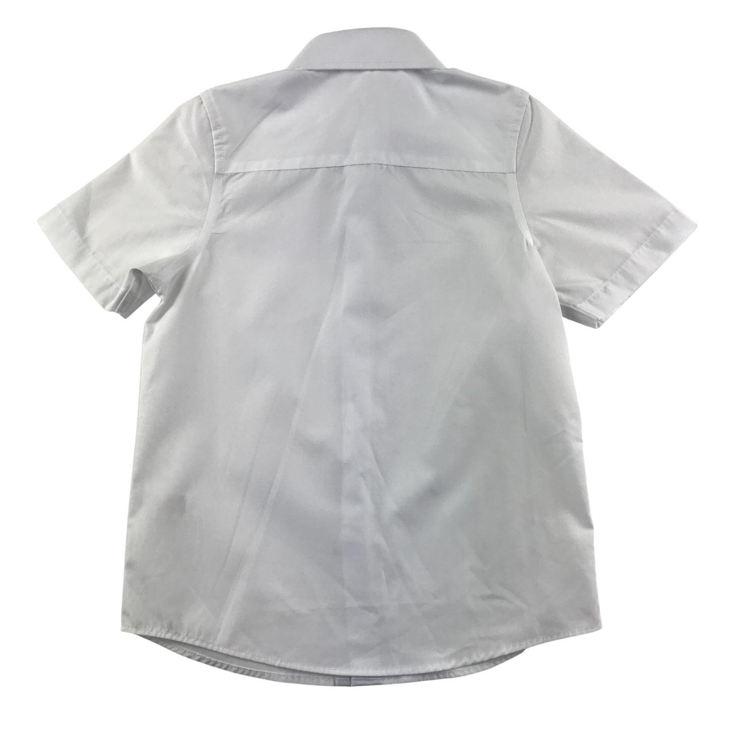 White unisex short sleeve school shirt