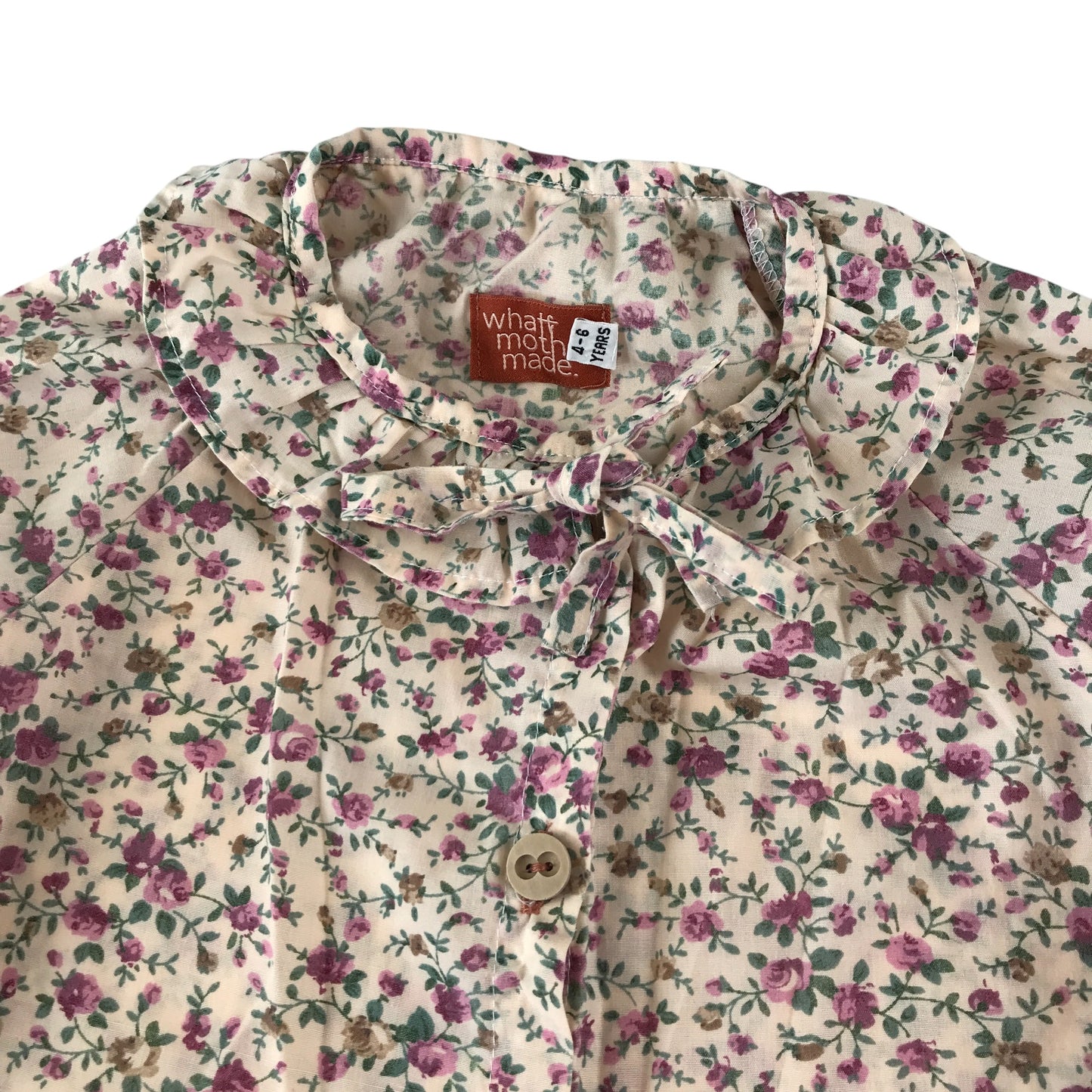 What Mother Made blouse 4-5 years white floral design