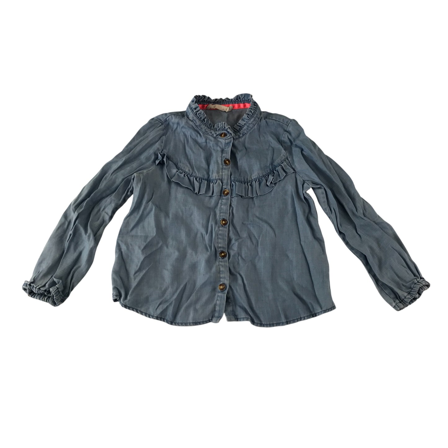 Outside the lines blouse 6-7 years blue denim shirt