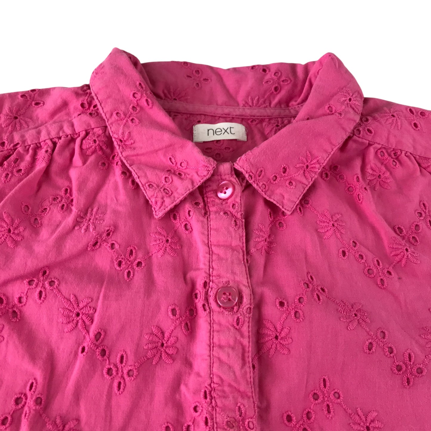 Next blouse 9-10 years pink floral lace design shirt style