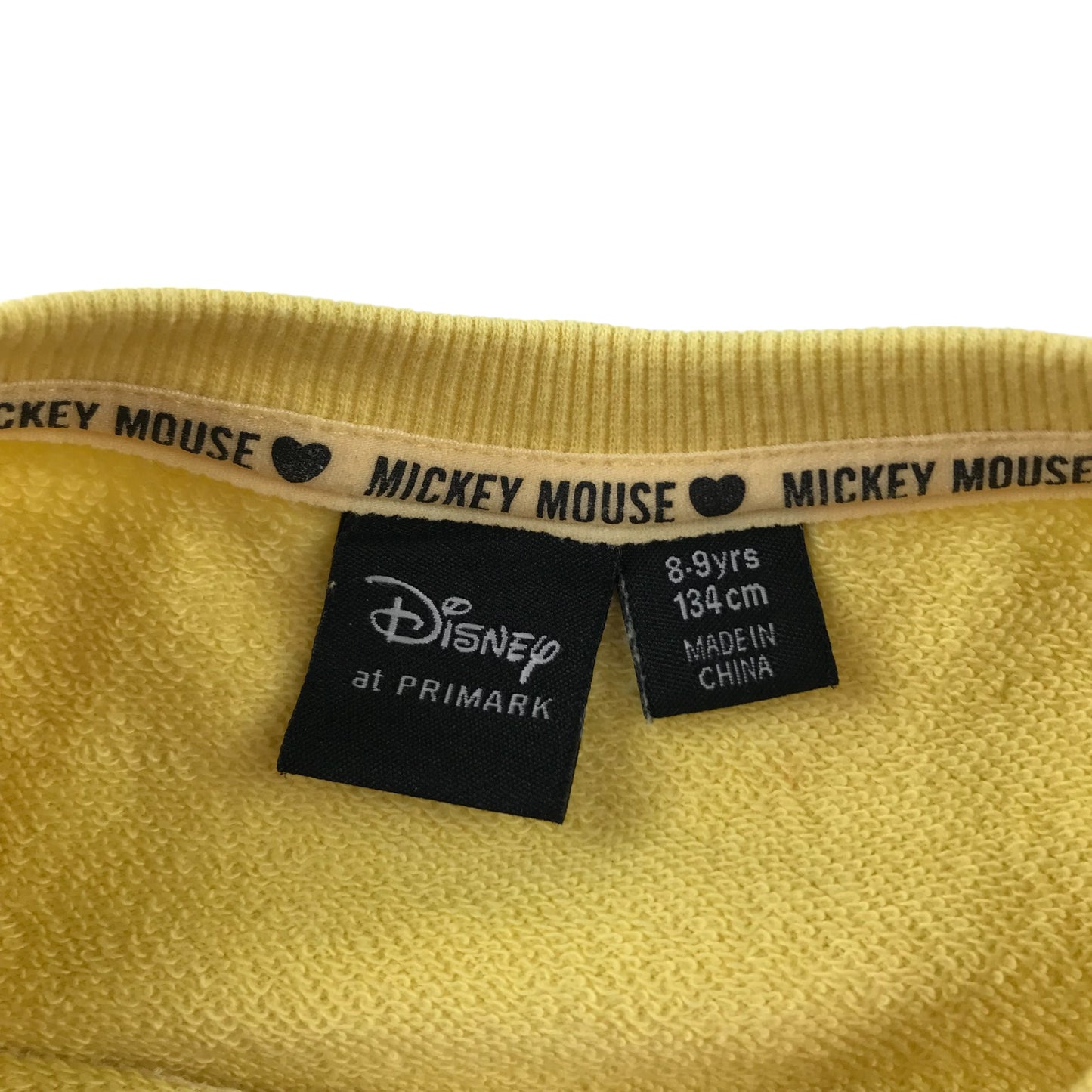Primark Sweatshirt Age 8 Grey Mikey Mouse Cropped