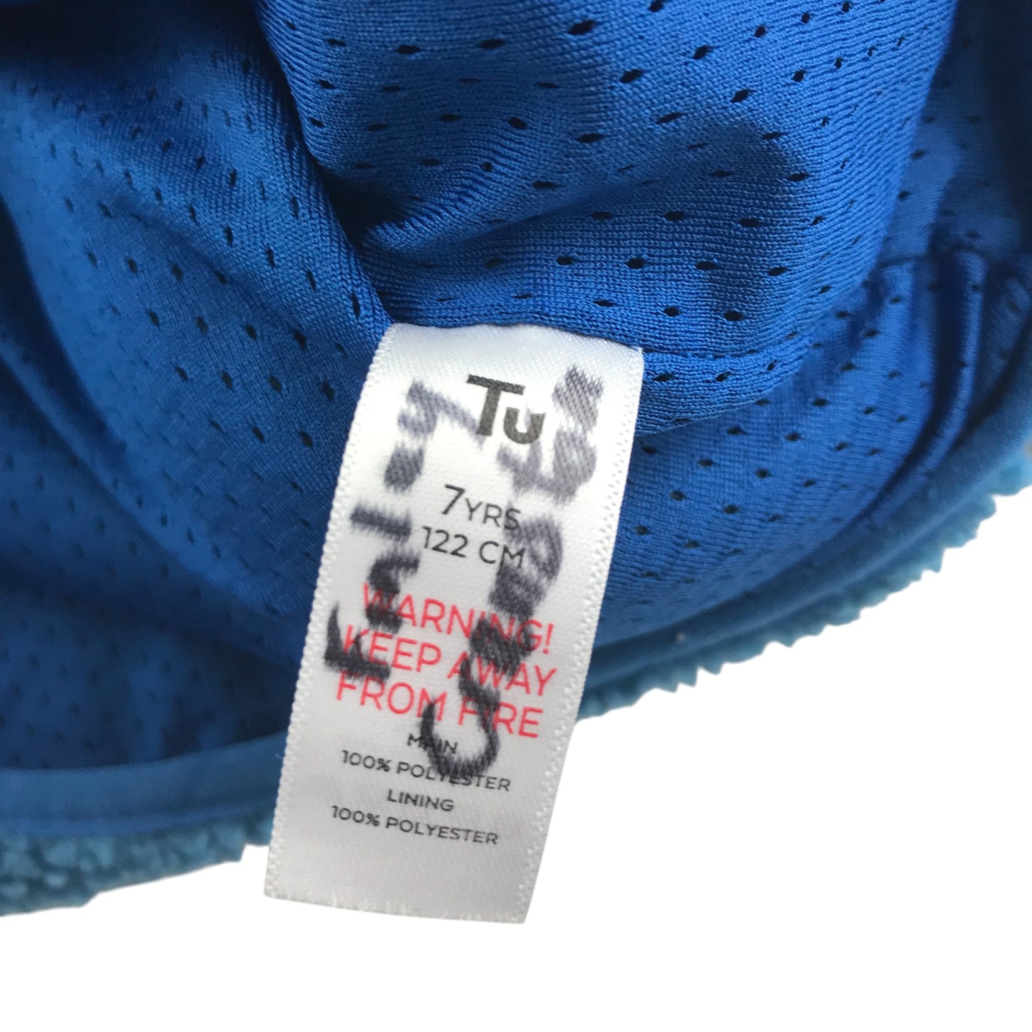 Tu fleece 6-7 years blue full zipper