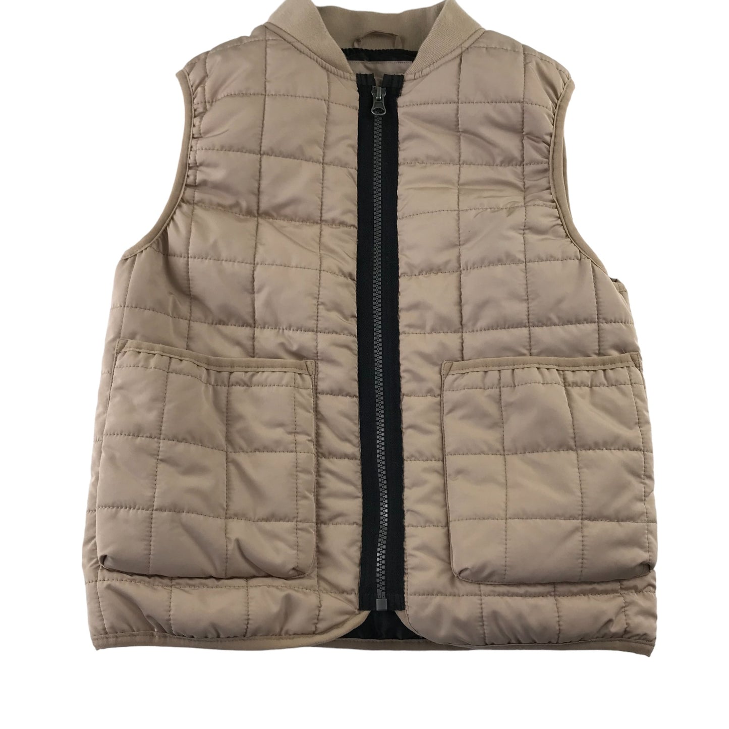 Primark gilet 8-9 years light beige quilted lightly padded