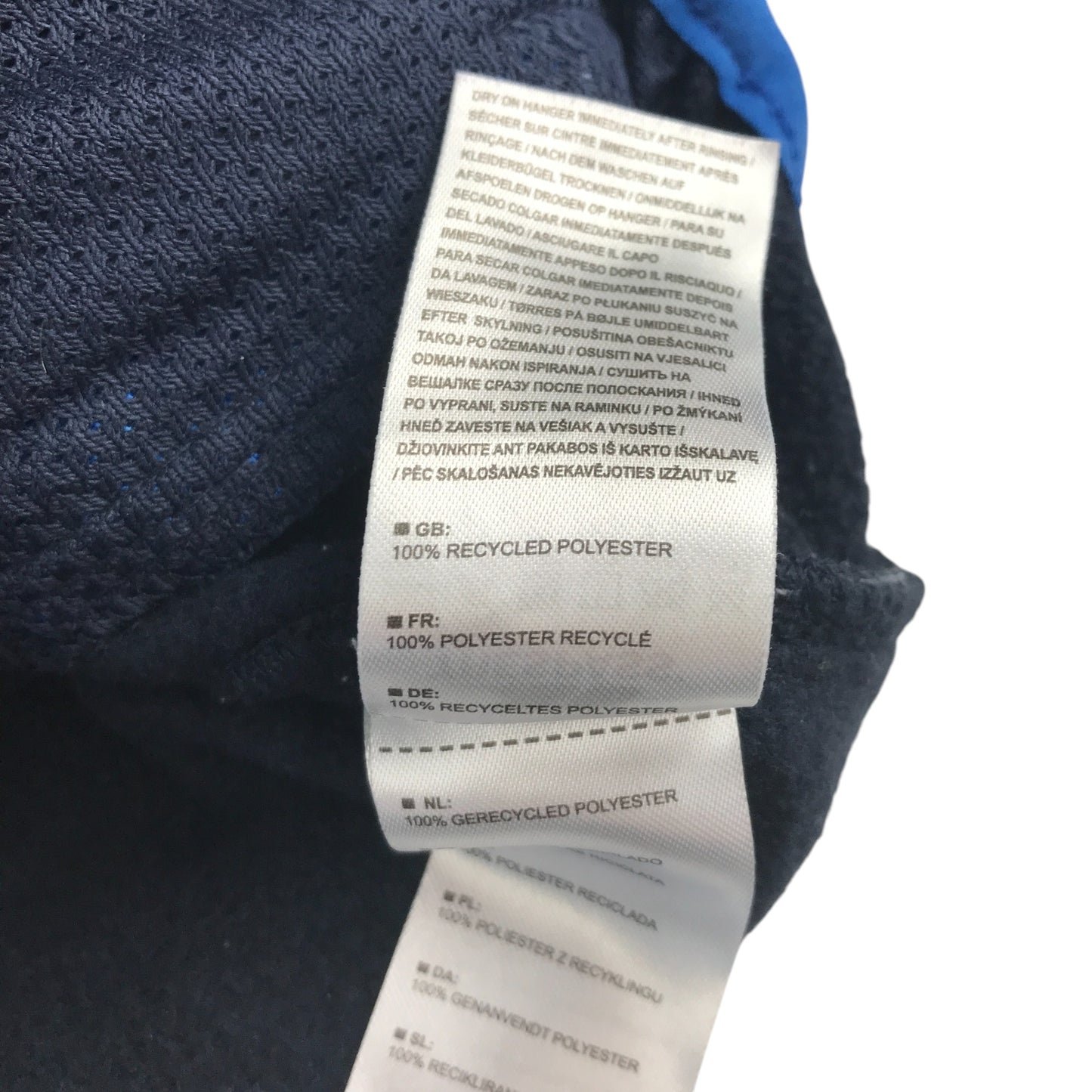 Trespass Eco fleece 7-8 years Navy full zipper with logo