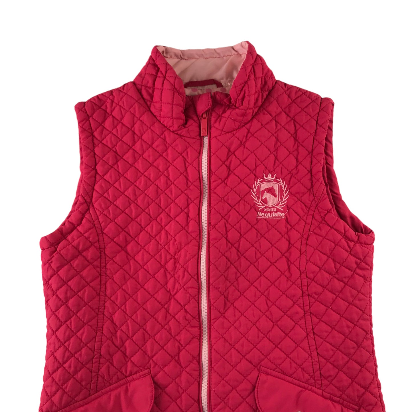 Requisite England gilet 11-12 years pink quilted lightly padded