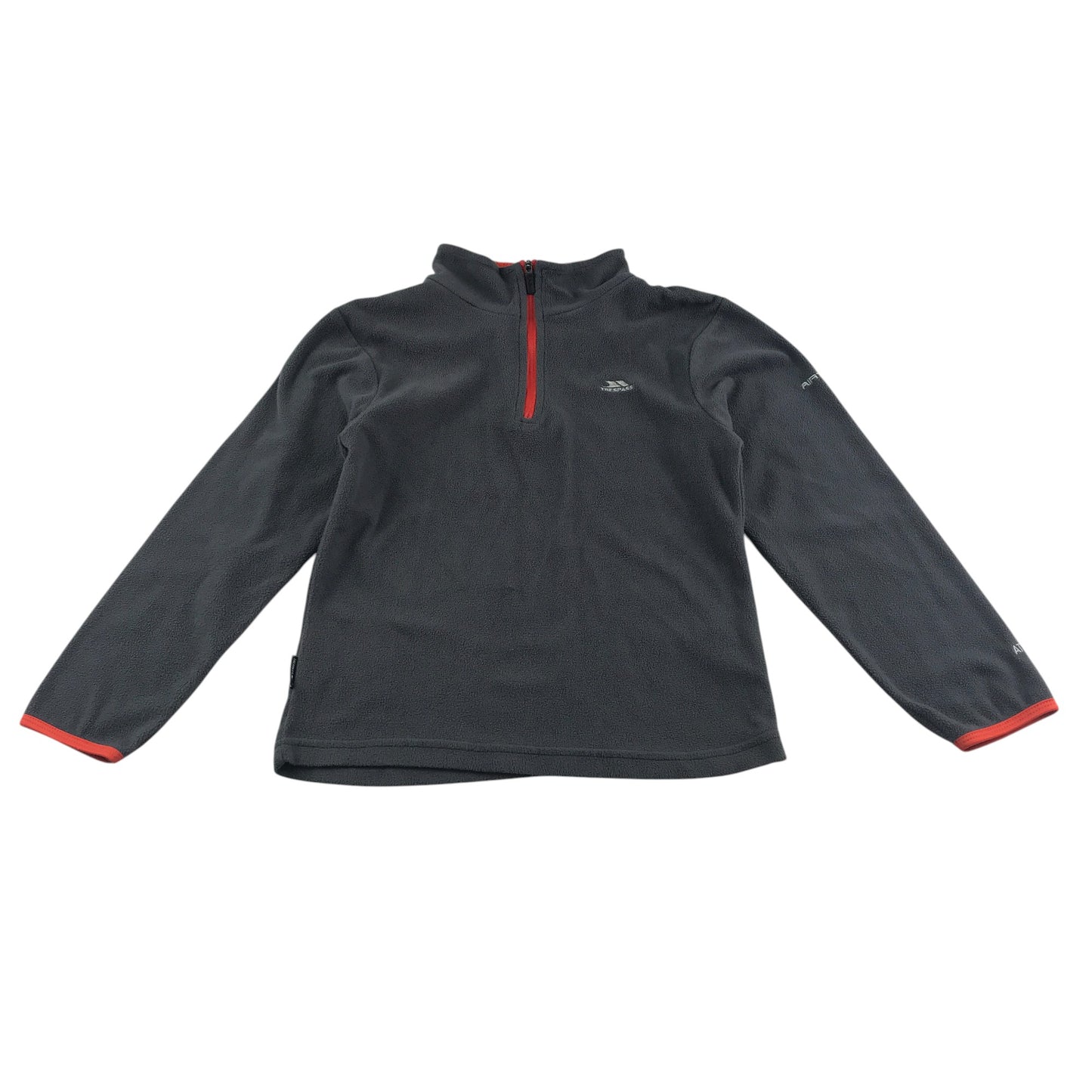 Trespass fleece 7-8 years grey quarter zipper with logo