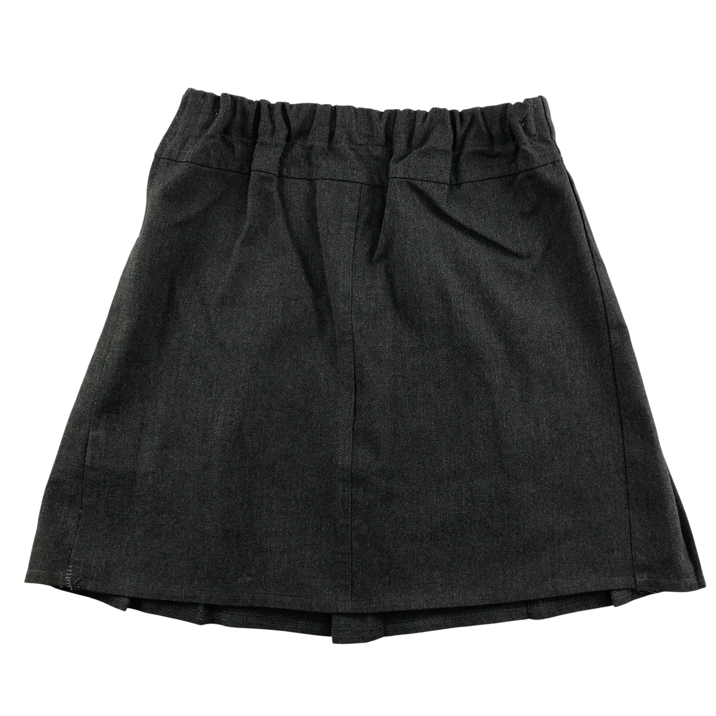 M&S girls grey adjustable pleated buckle detail school skirt