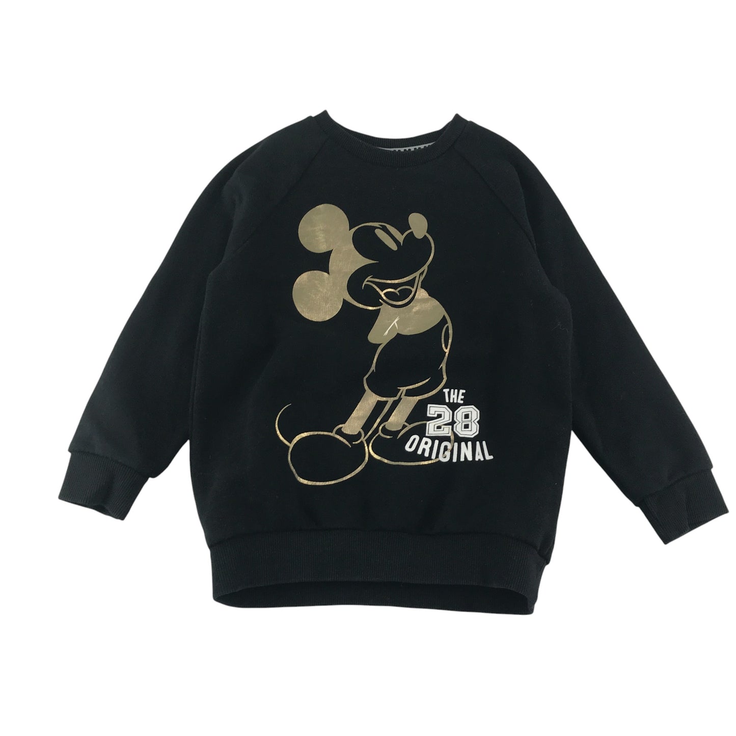 F&F sweater 5-6 years black and gold Disney Mickey Mouse jersey