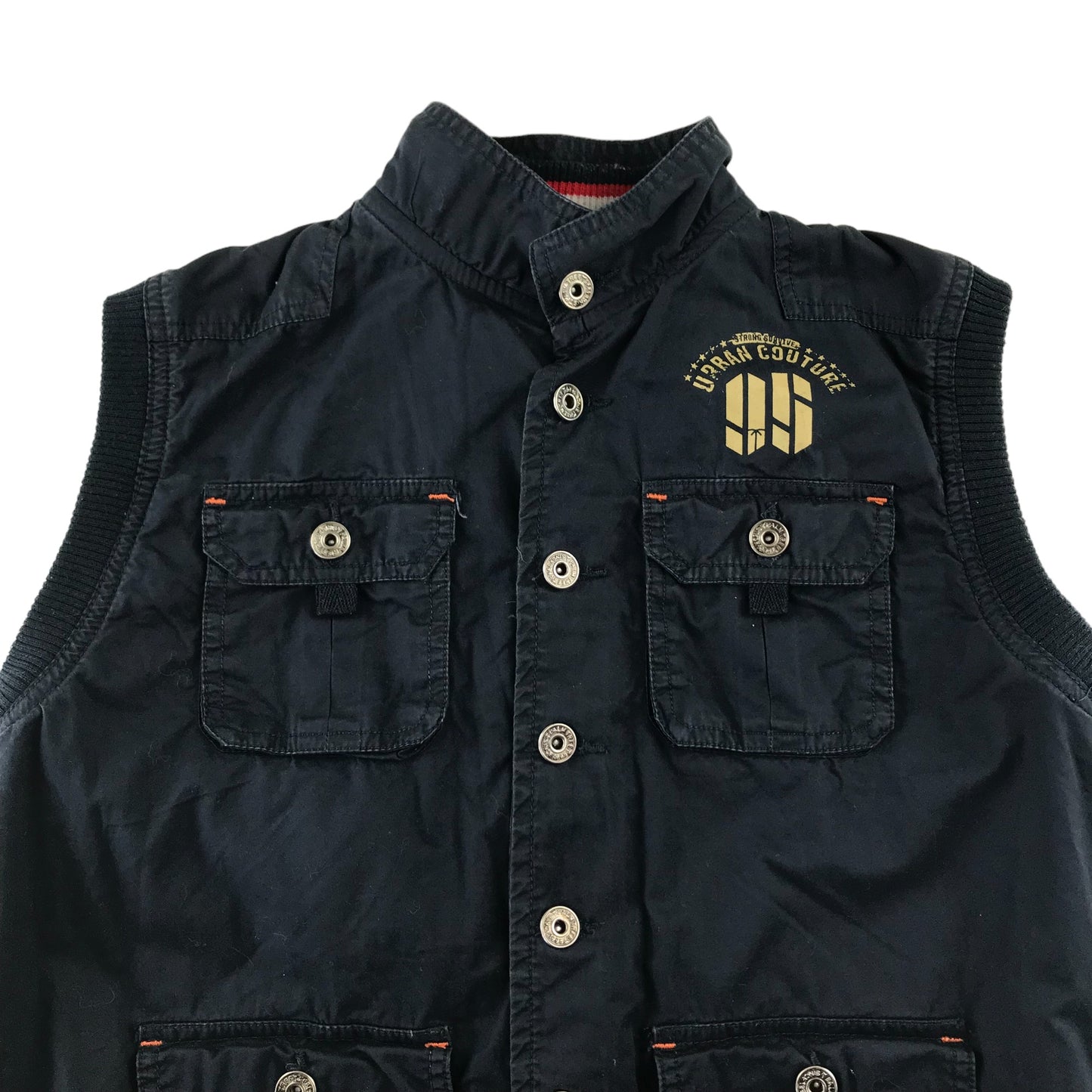 Palm Tree gilet 13-14 years navy blue bomber style casual cotton