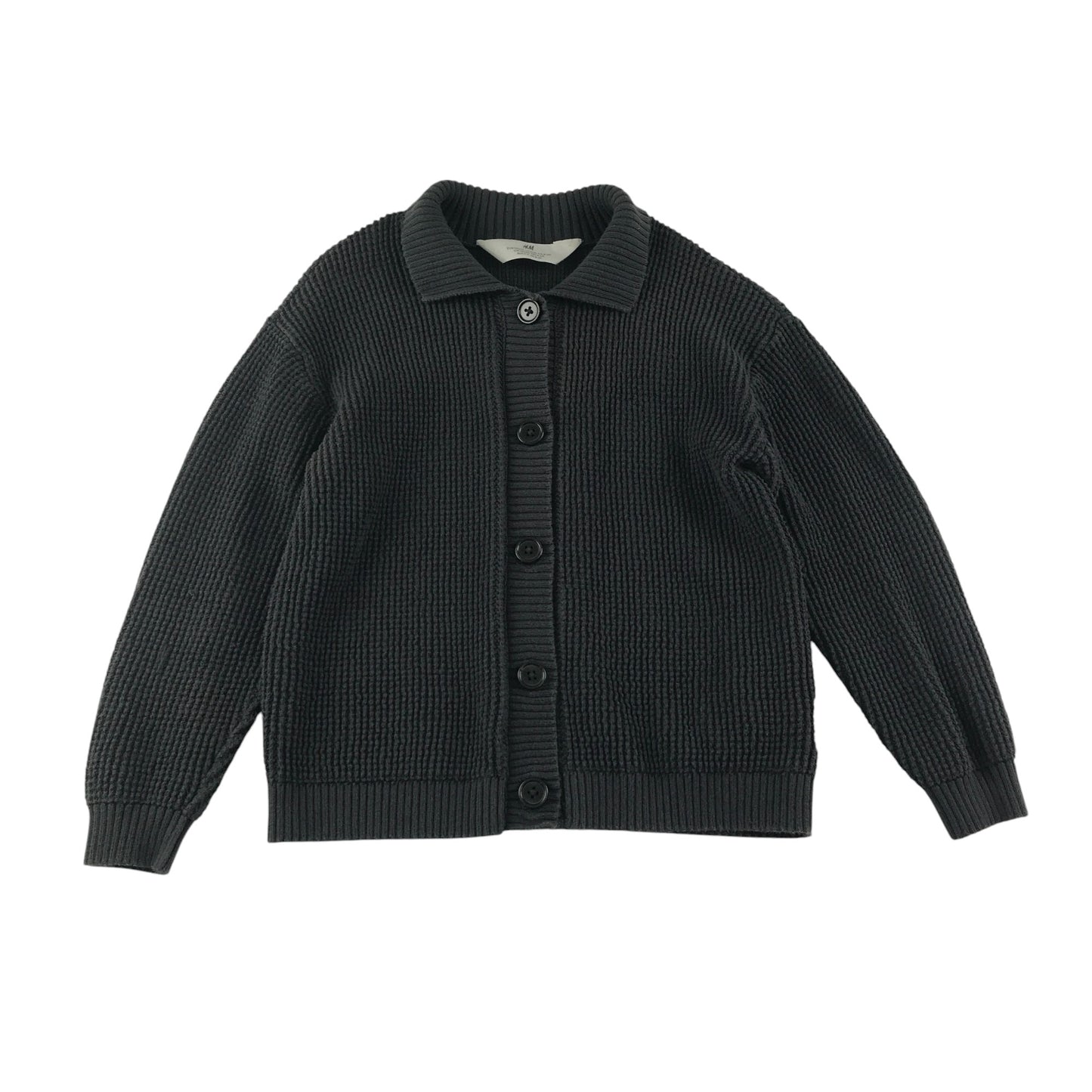 H&M cardigan 4-6 years grey knitted button up cotton