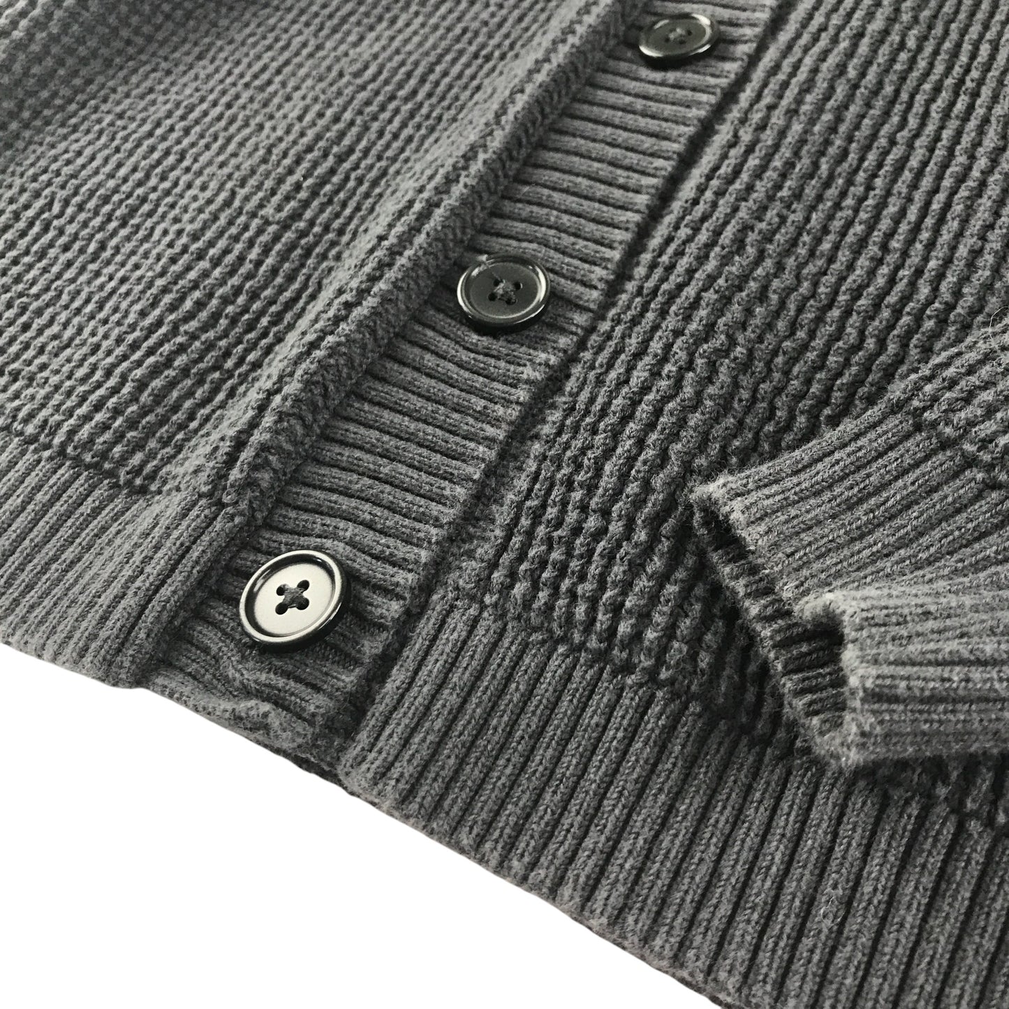 H&M cardigan 4-6 years grey knitted button up cotton