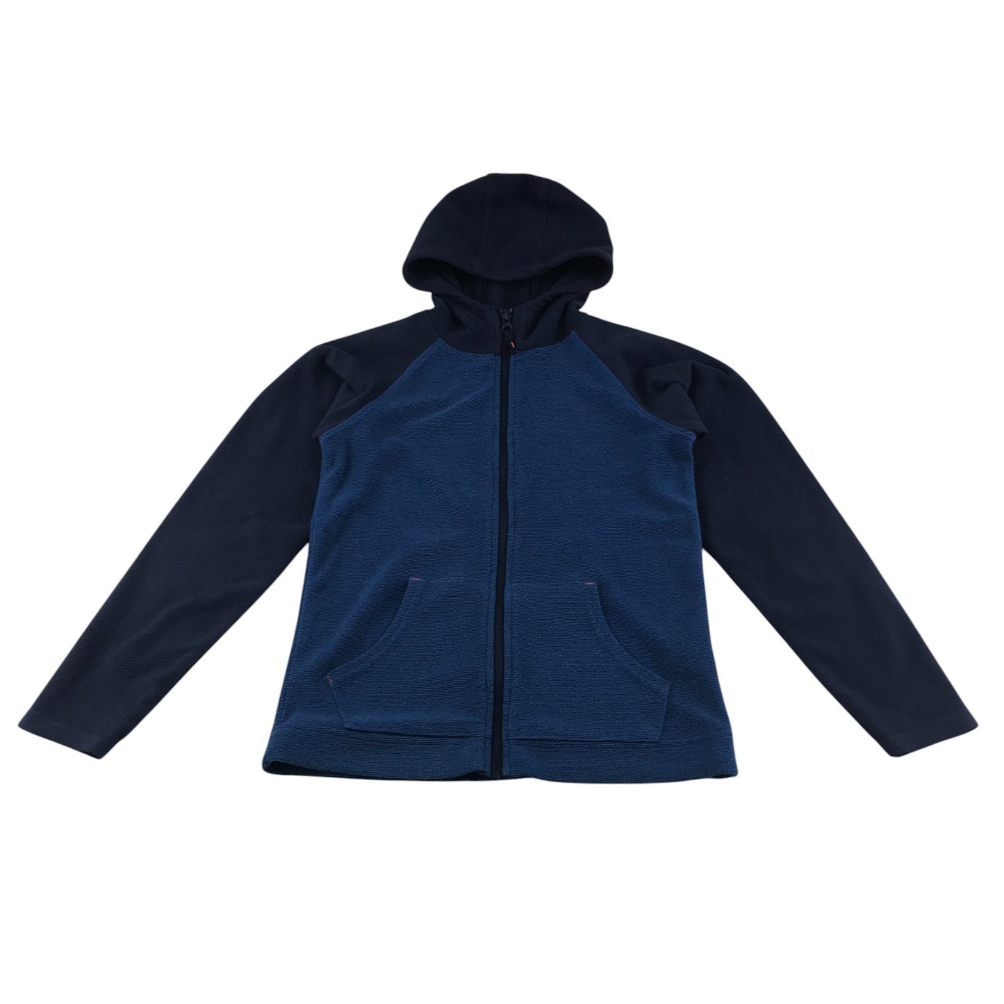 Mountain Warehouse fleece 9-10 years blue with navy sleeve and hood