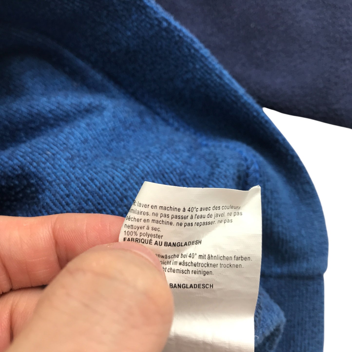 Mountain Warehouse fleece 9-10 years blue with navy sleeve and hood