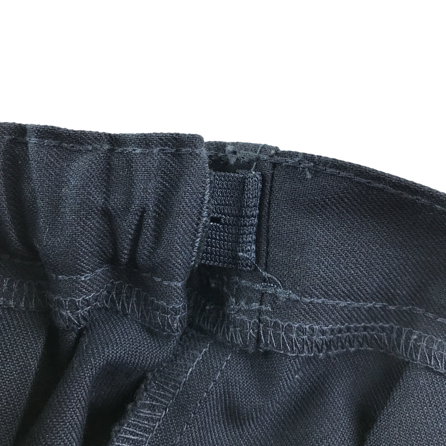 Girls navy thin adjustable waistband pleated school skirt
