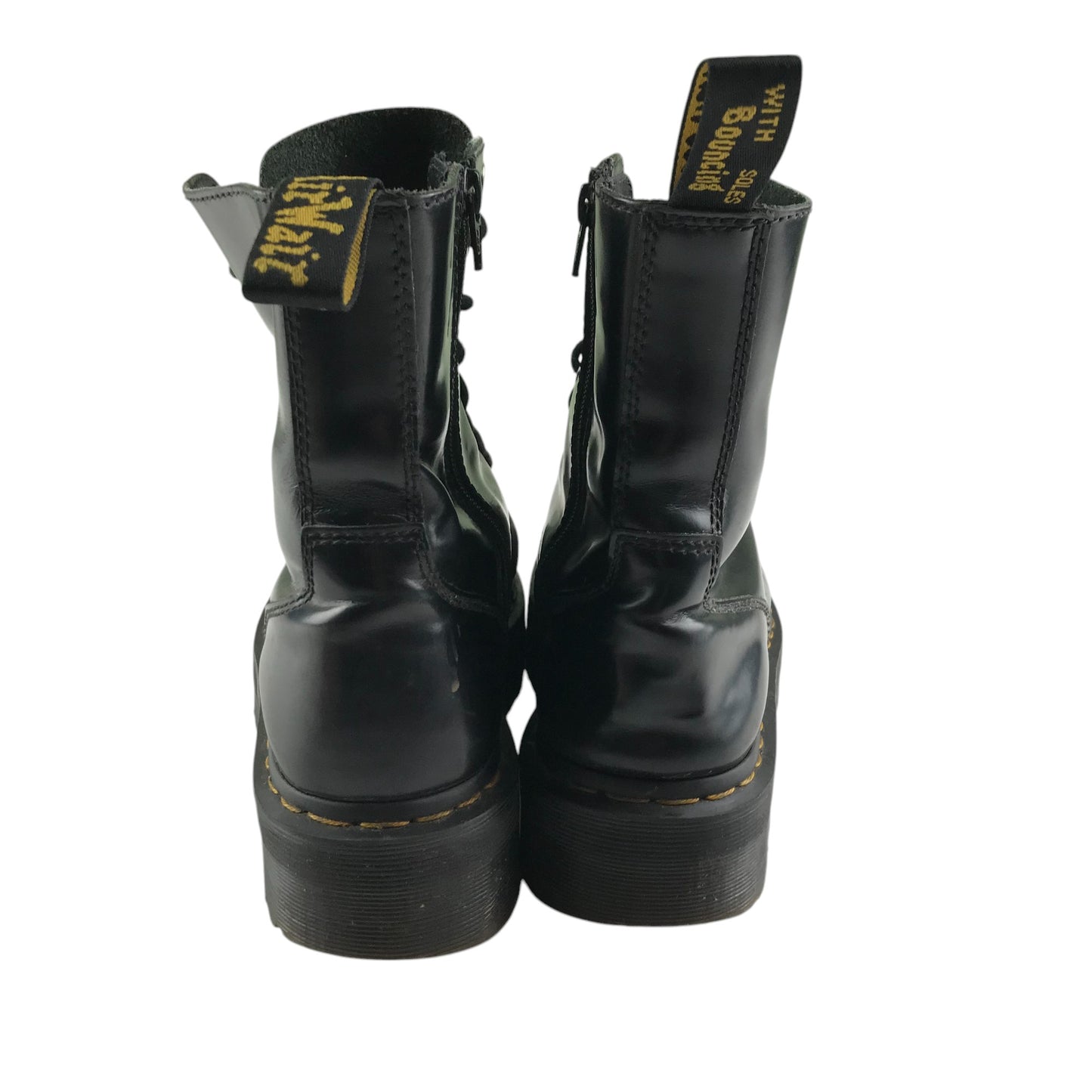 Dr. Martens combat boots shoe size 7 black leather high tops with laces
