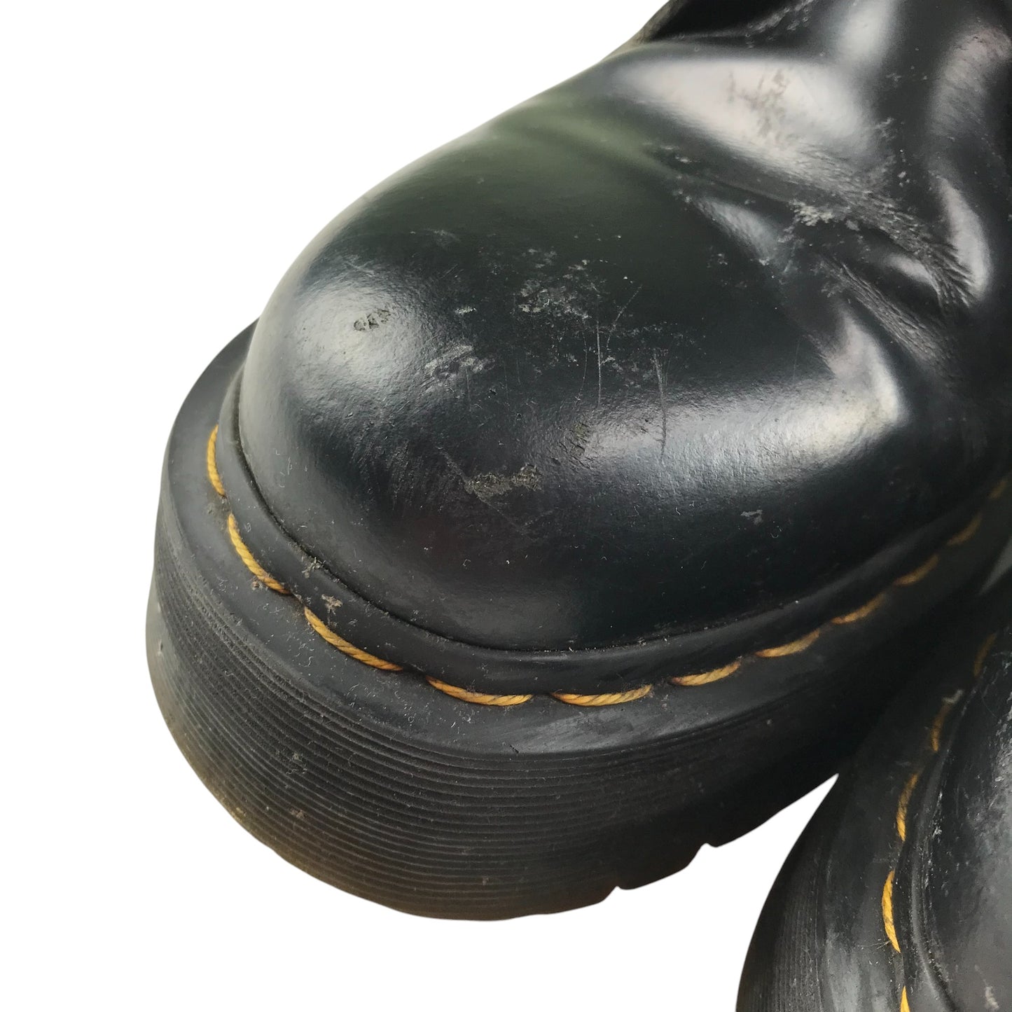 Dr. Martens combat boots shoe size 7 black leather high tops with laces