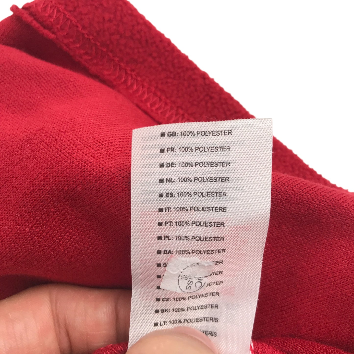 Trespass fleece 11-12 years red plain with quarter zipper pull-over