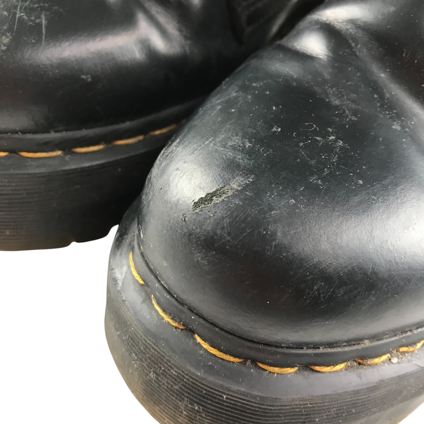 Dr. Martens combat boots shoe size 7 black leather high tops with laces