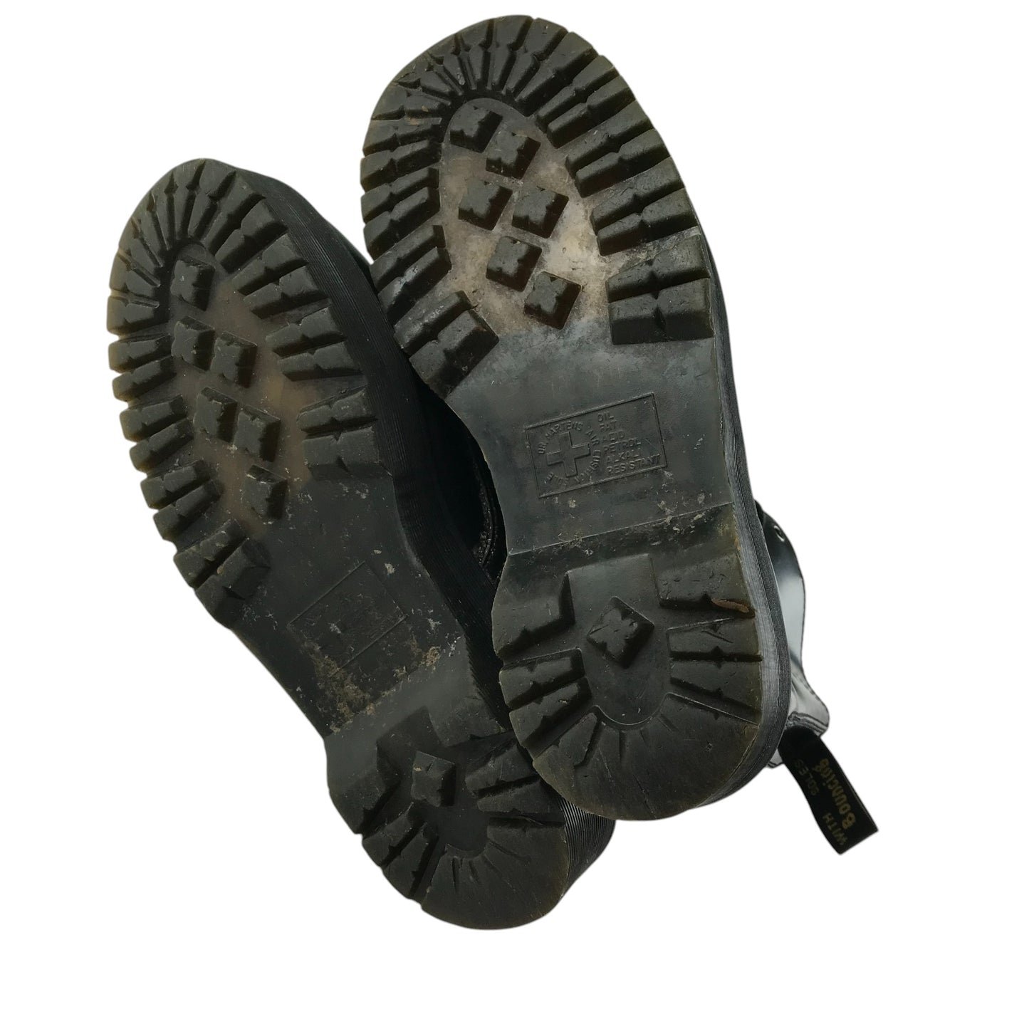 Dr. Martens combat boots shoe size 7 black leather high tops with laces