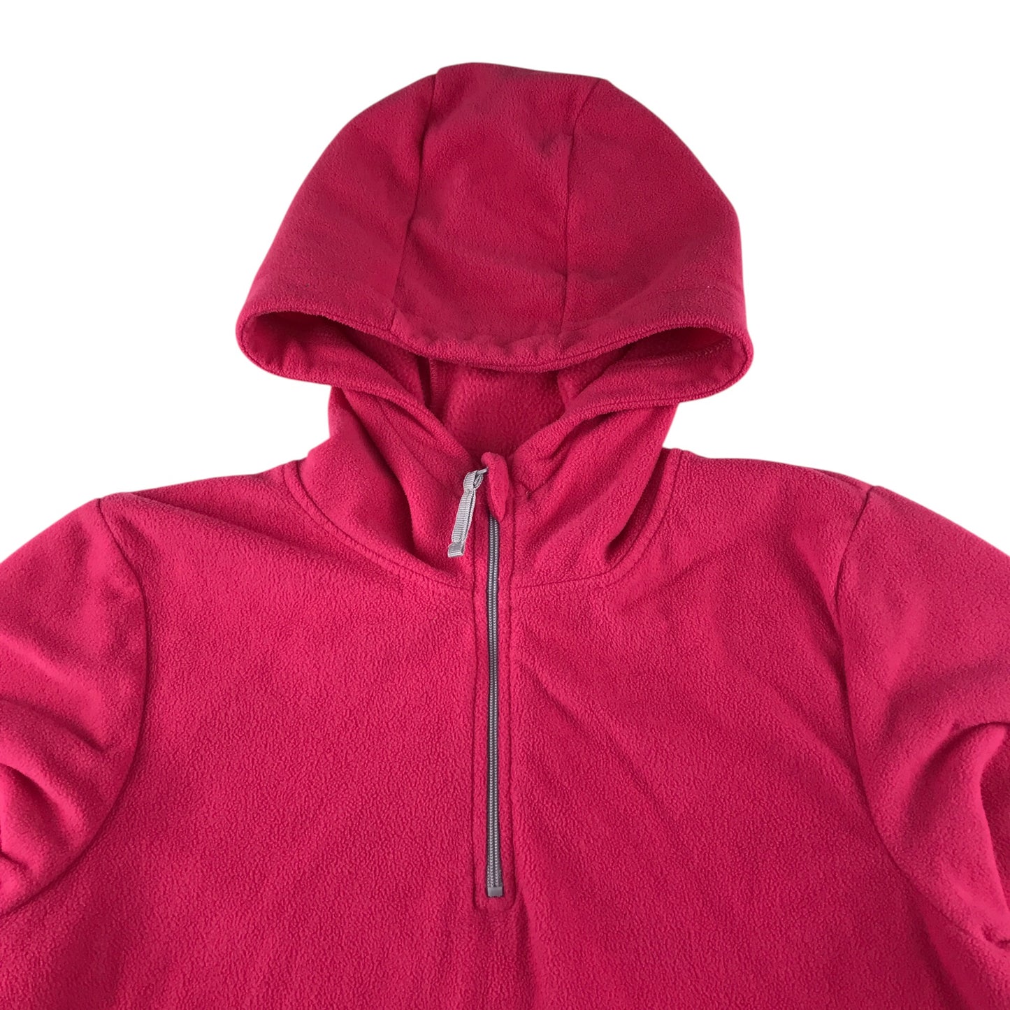 Mountain Warehouse fleece 12-13 years pink plain with quarter zipper pull-over