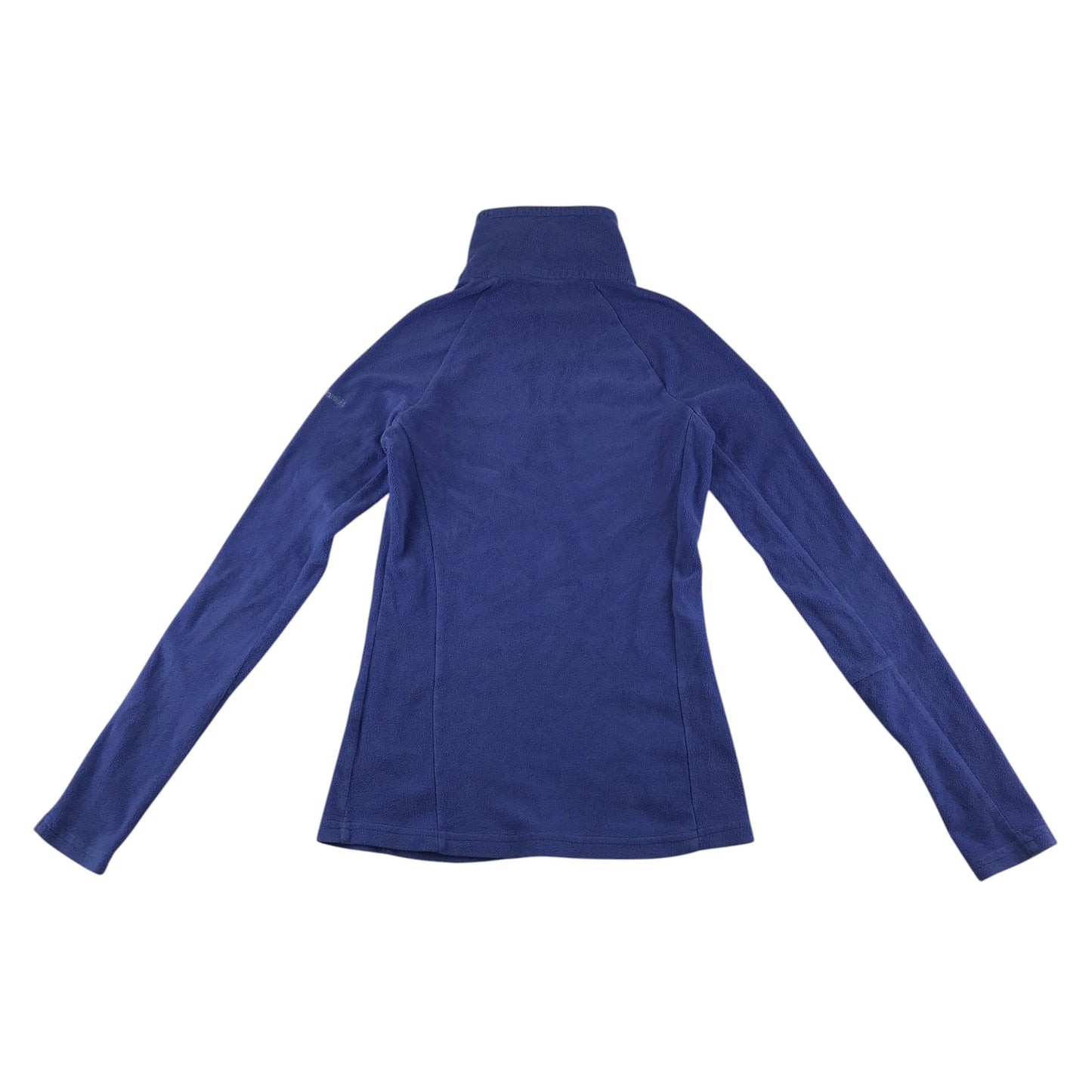 Columbia fleece woman's XS blue plain with quarter zipper pull-over