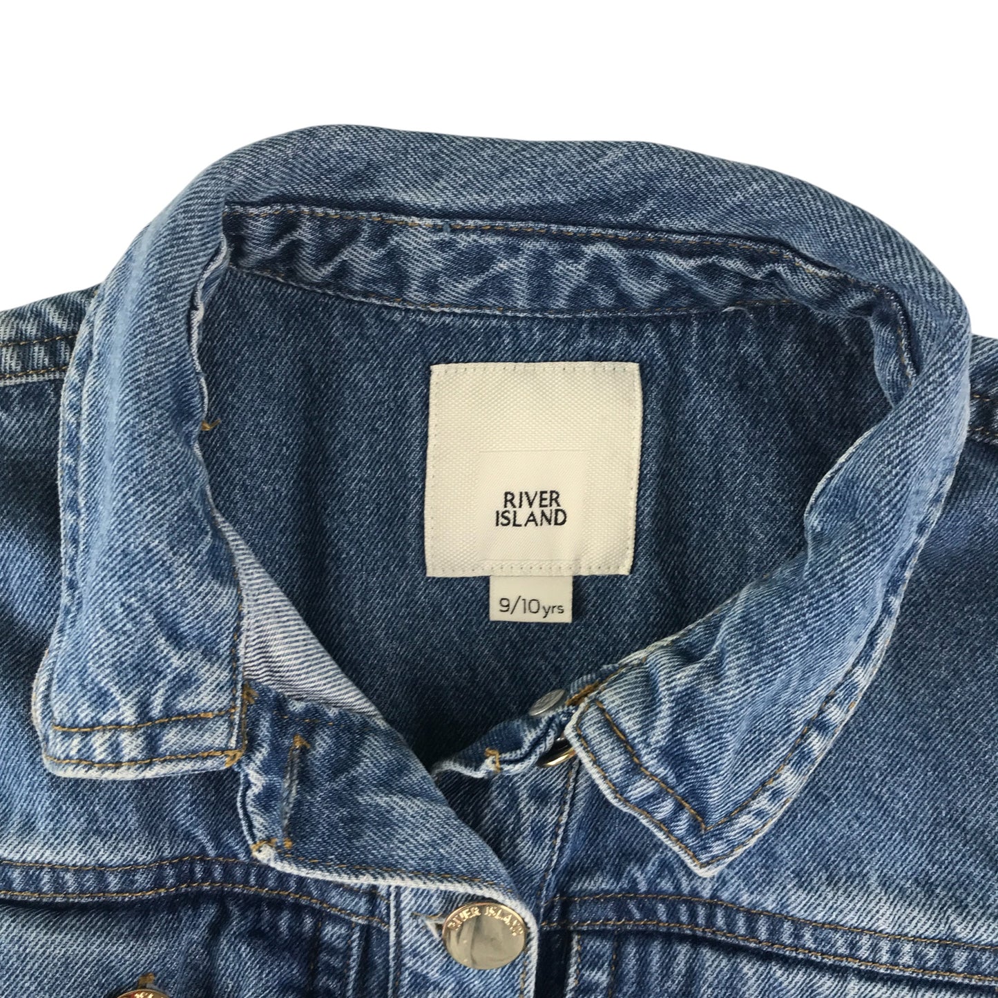 River Island denim jacket 9-10 years blue with peplum hem