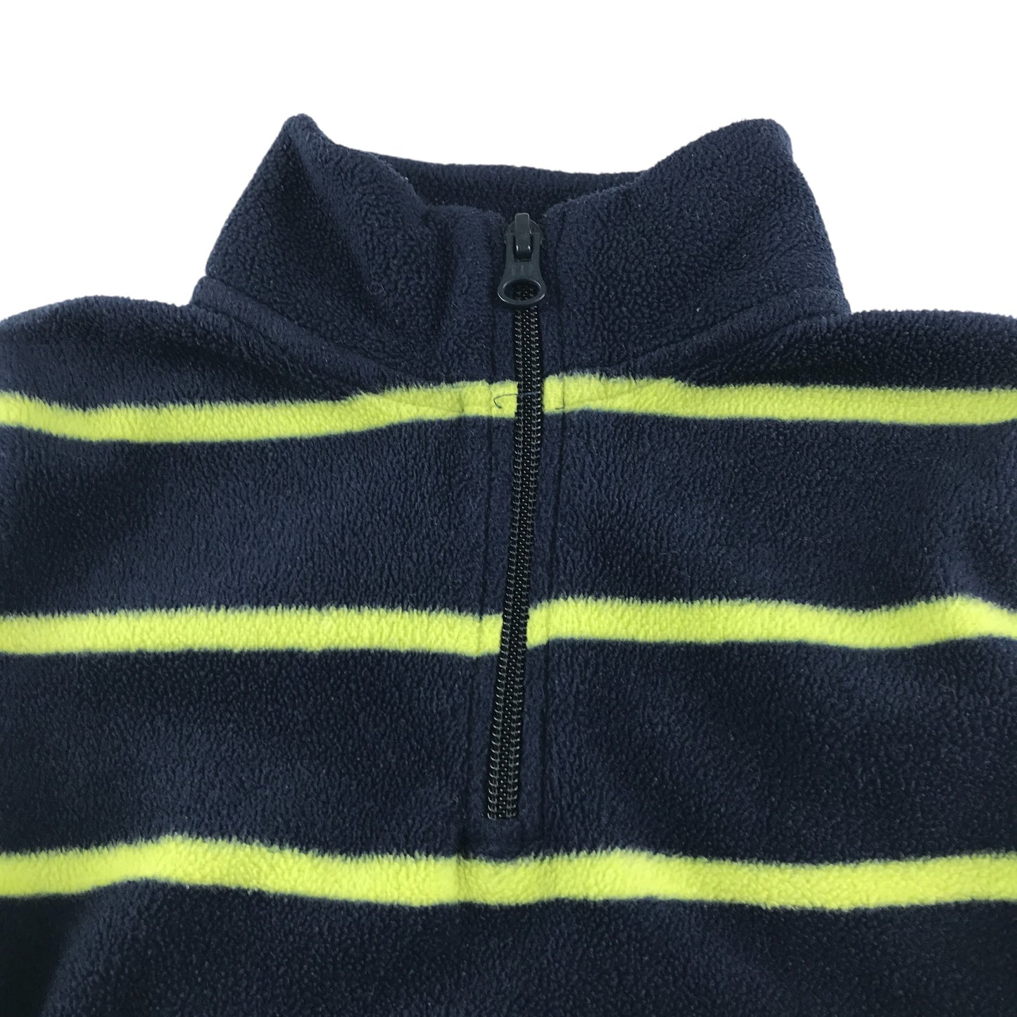 GAP fleece 4-5 years navy with yellow stripes quarter zipper pull-over