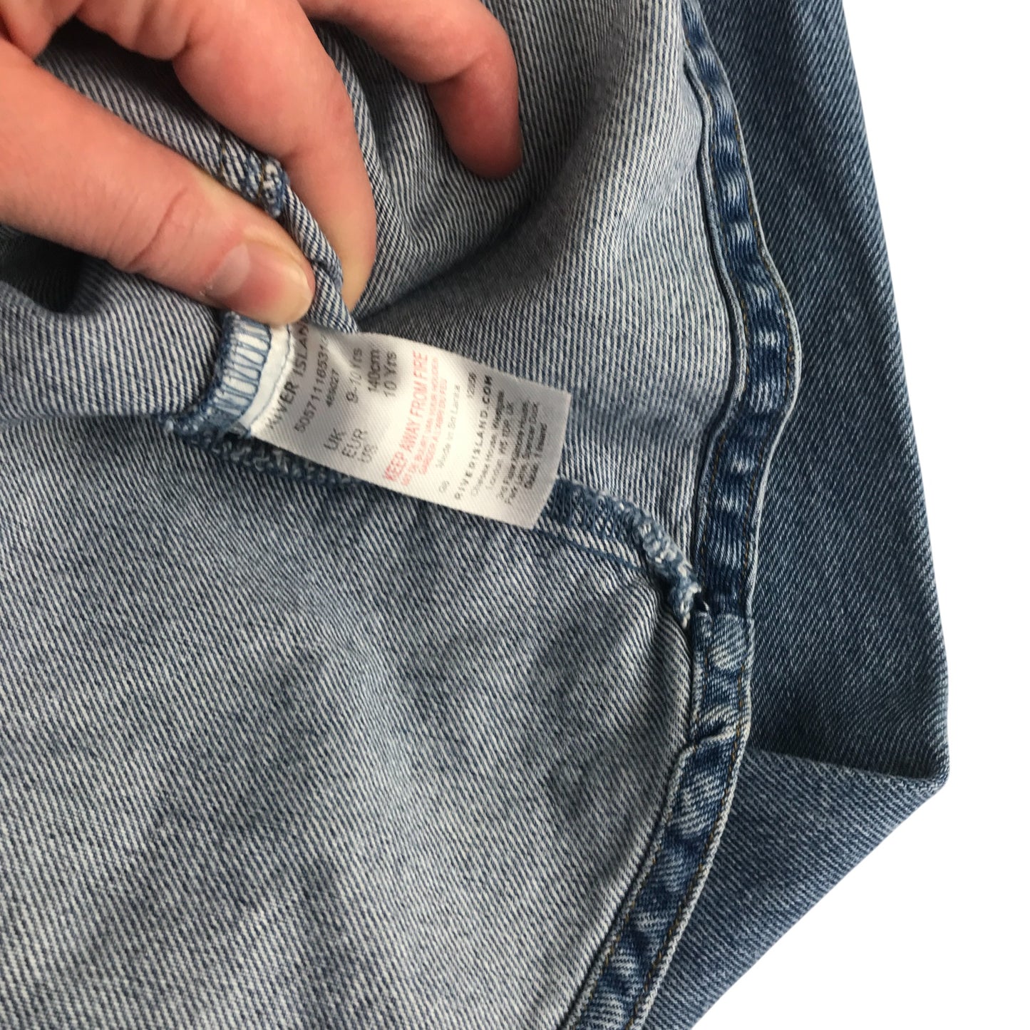 River Island denim jacket 9-10 years blue with peplum hem