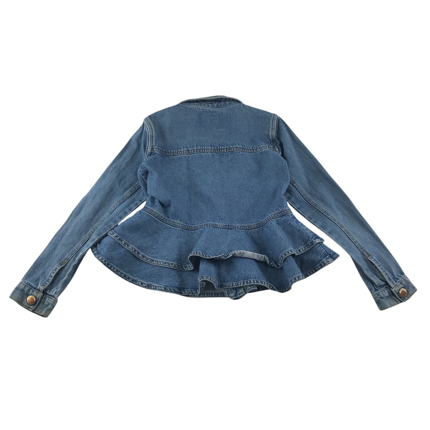 River Island denim jacket 9-10 years blue with peplum hem