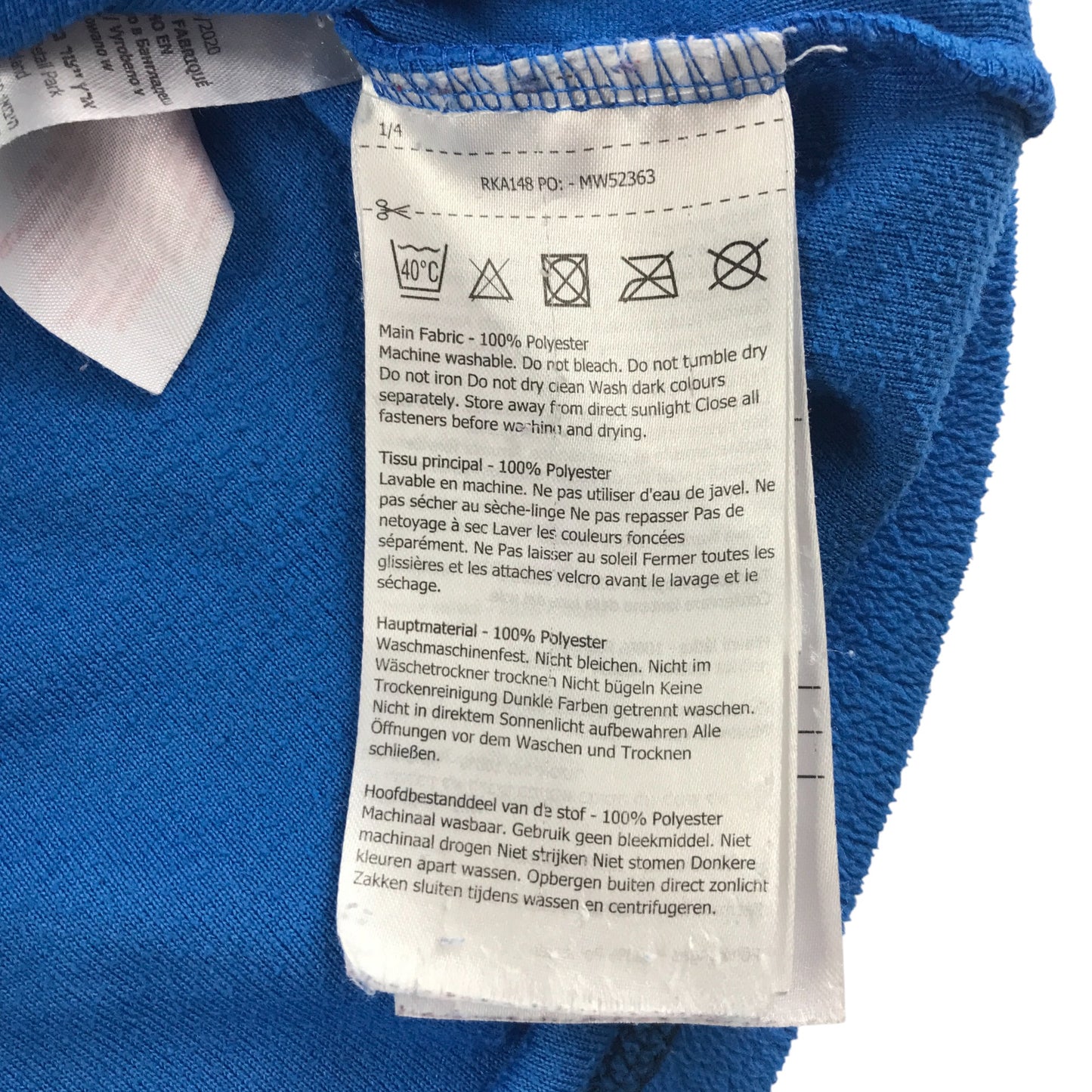 Regatta fleece 5-6 years blue with quarter zipper pull-over