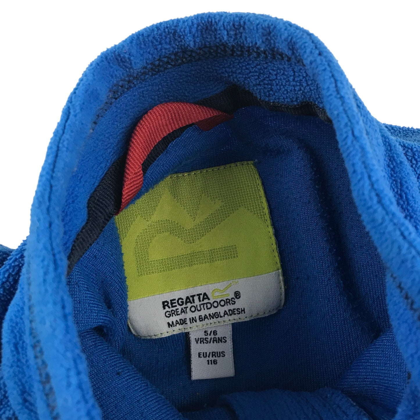 Regatta fleece 5-6 years blue with quarter zipper pull-over