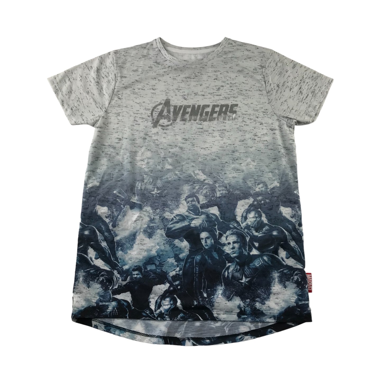 Primark T-shirt Age 12 Grey and Blue Avengers Print