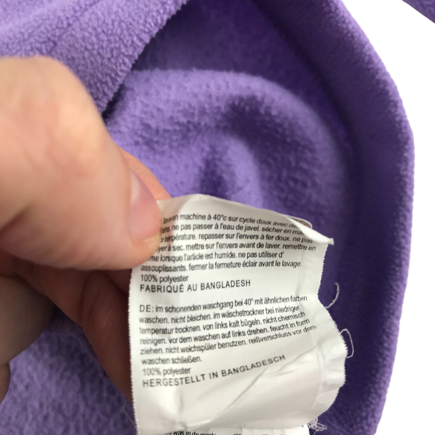 Mountain Warehouse fleece 12-13 years lilac plain with quarter zipper pull-over