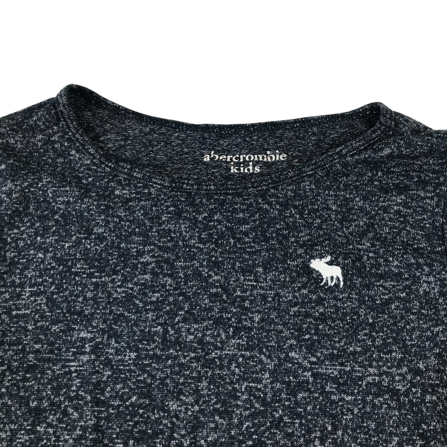 Abercrombie t-shirt 7-8 years navy with embroidered logo front knot detail