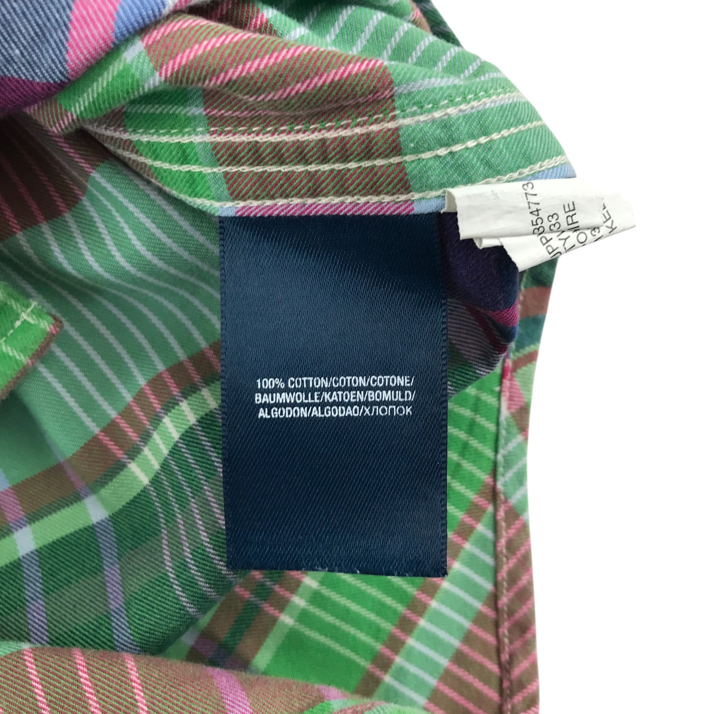 Ralph Lauren shirt 4-5 years green and pick checked with front pockets