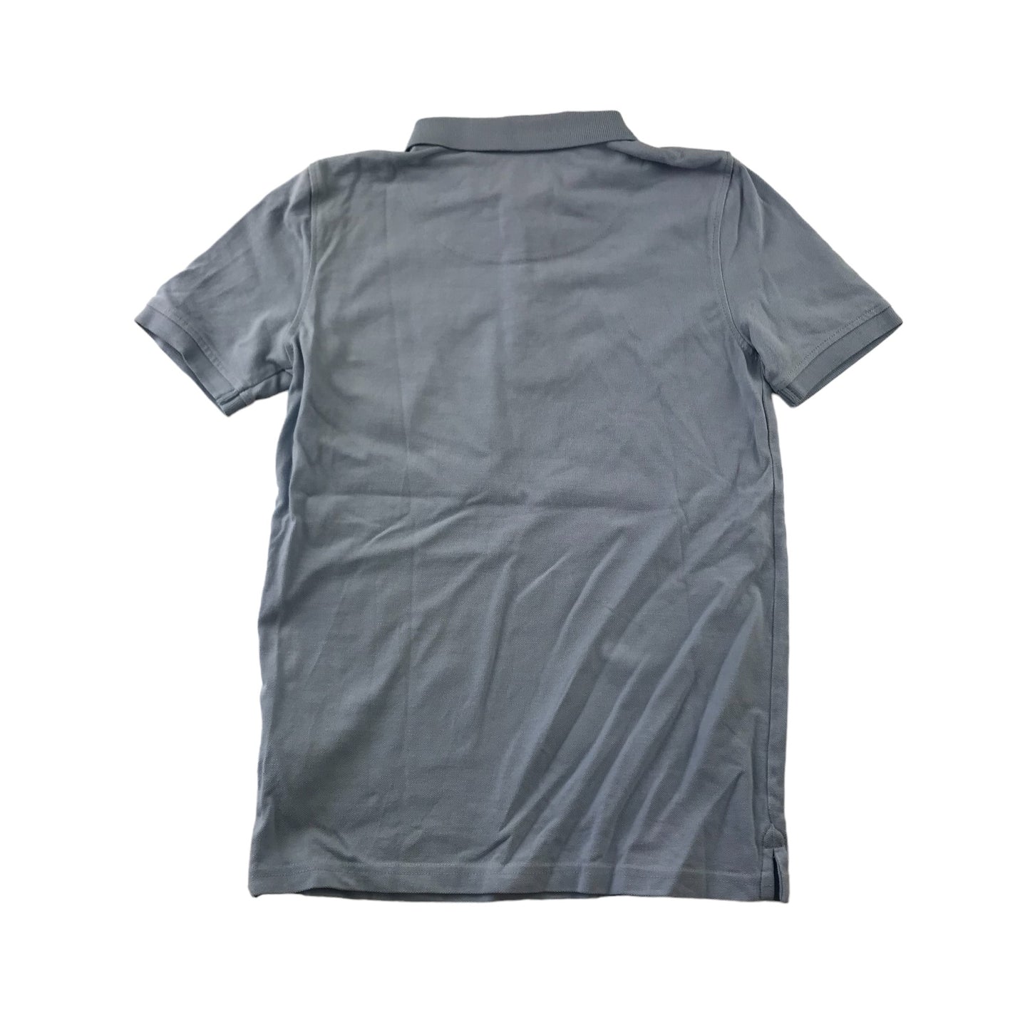 Lyle&Scott Polo Shirt Age 10 Light Blue Plain Logo Cotton