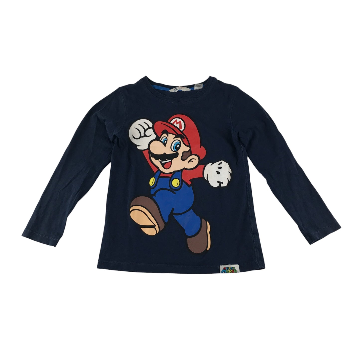 H&M t-shirt 5-6 years black Mario design print