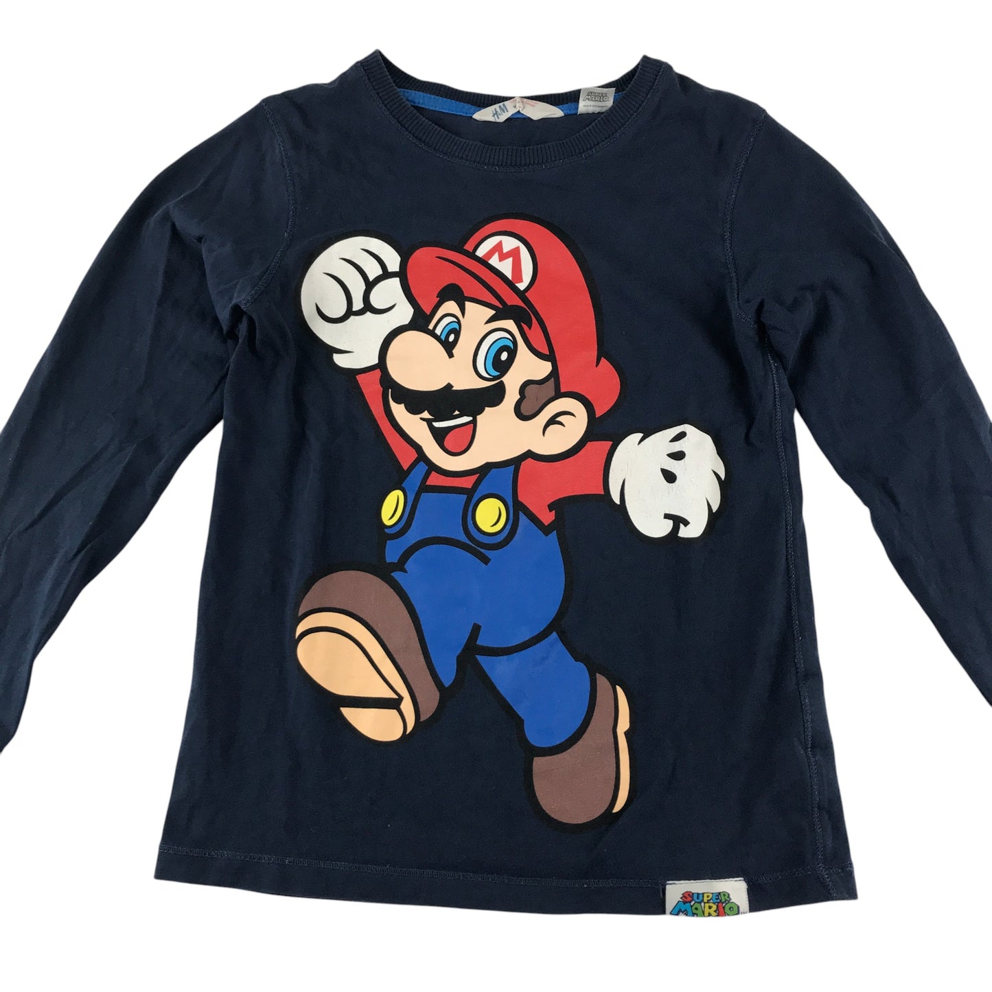 H&M t-shirt 5-6 years black Mario design print