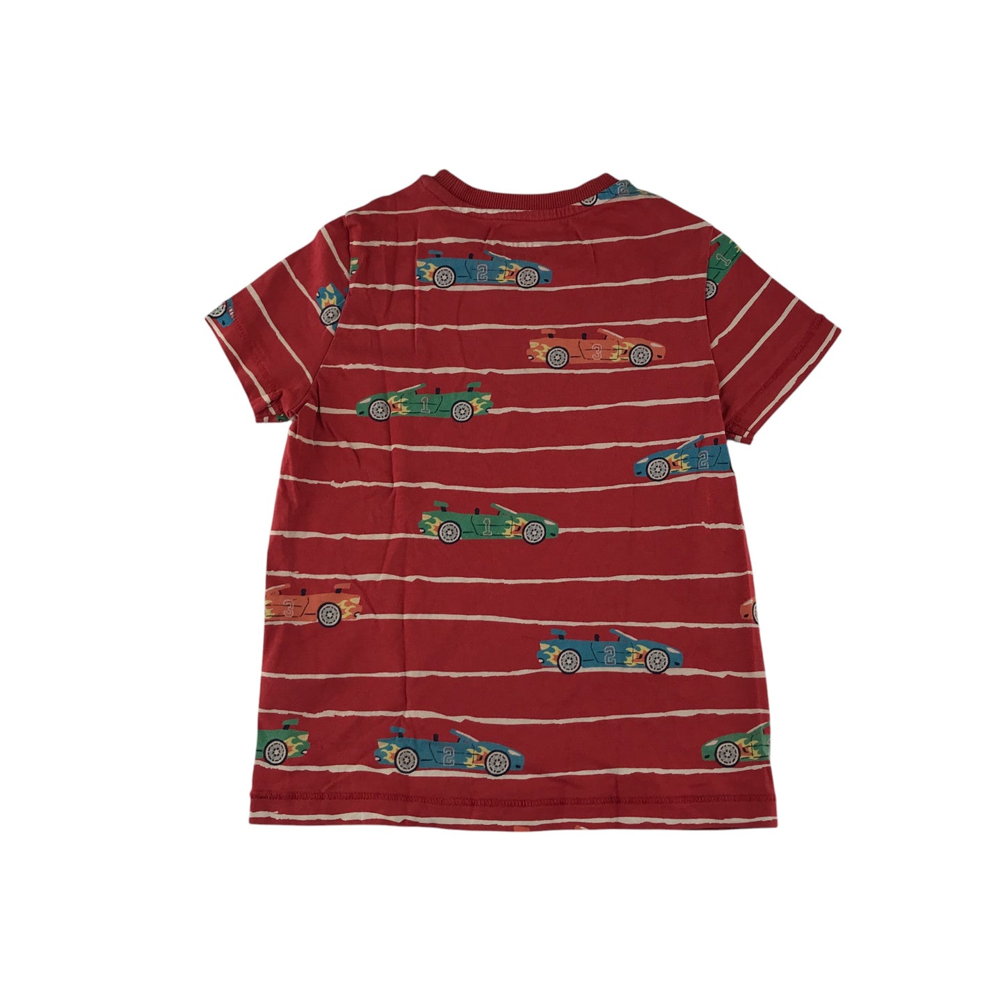 M&S t-shirt 4-5 years red race car design print
