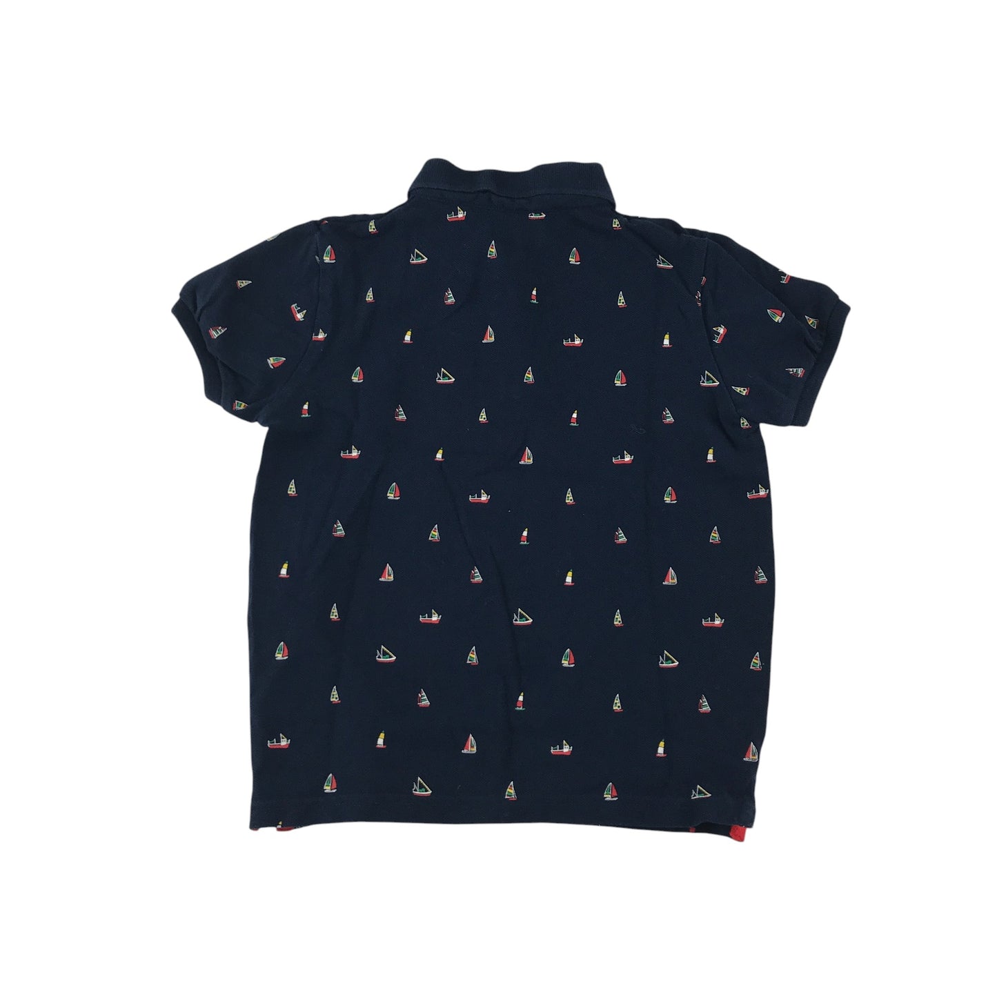 Mayoral polo 5-6 years navy sail boat print design cotton
