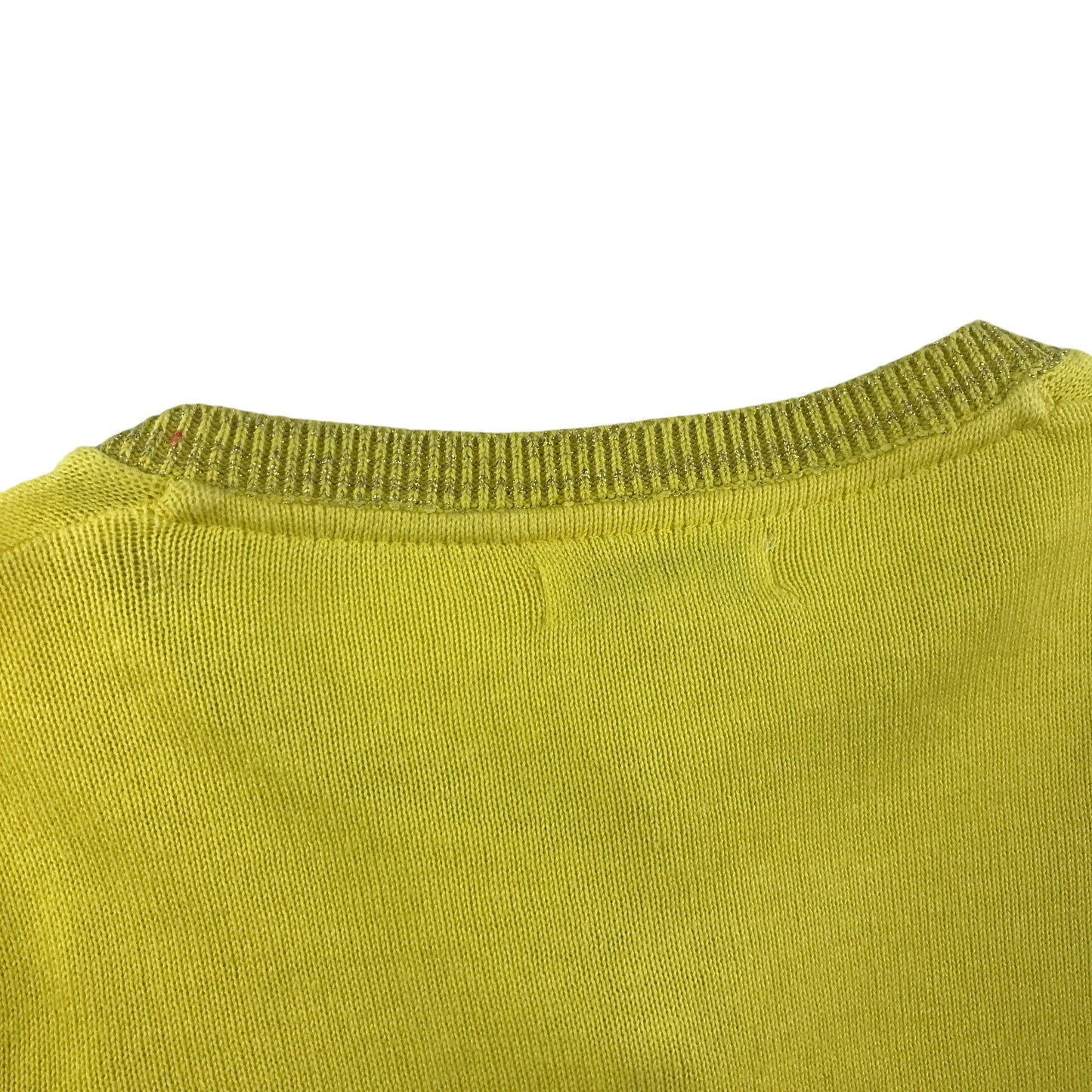 Plazaitalia cardigan 9-10 years yellow round neck style knitwear cotton