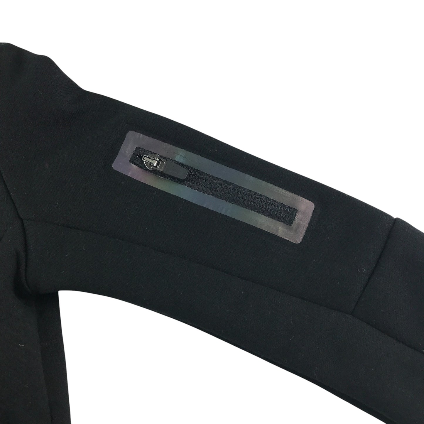 Primark hooded jacket 6-7 years black full zip with arm zip pocket