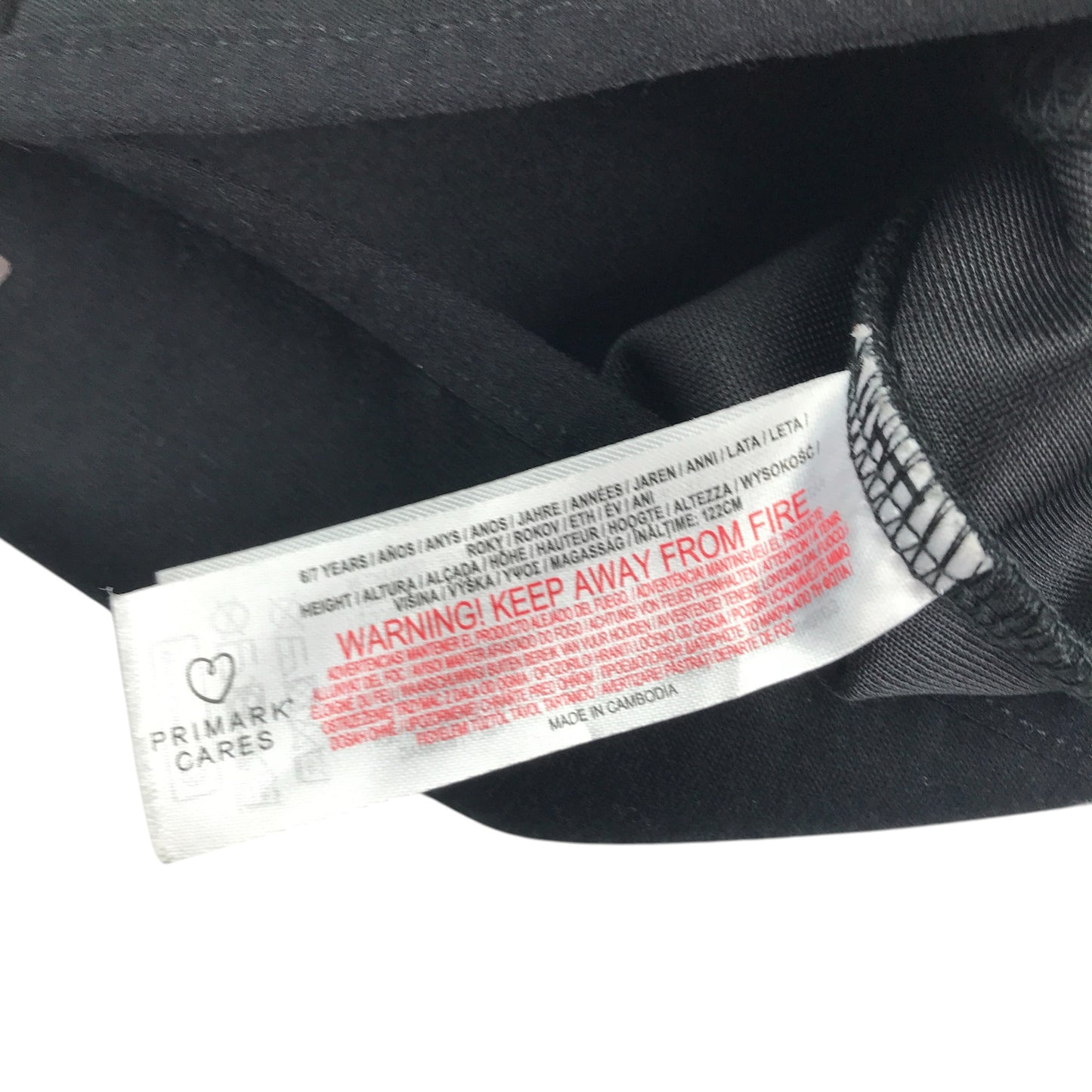 Primark hooded jacket 6-7 years black full zip with arm zip pocket