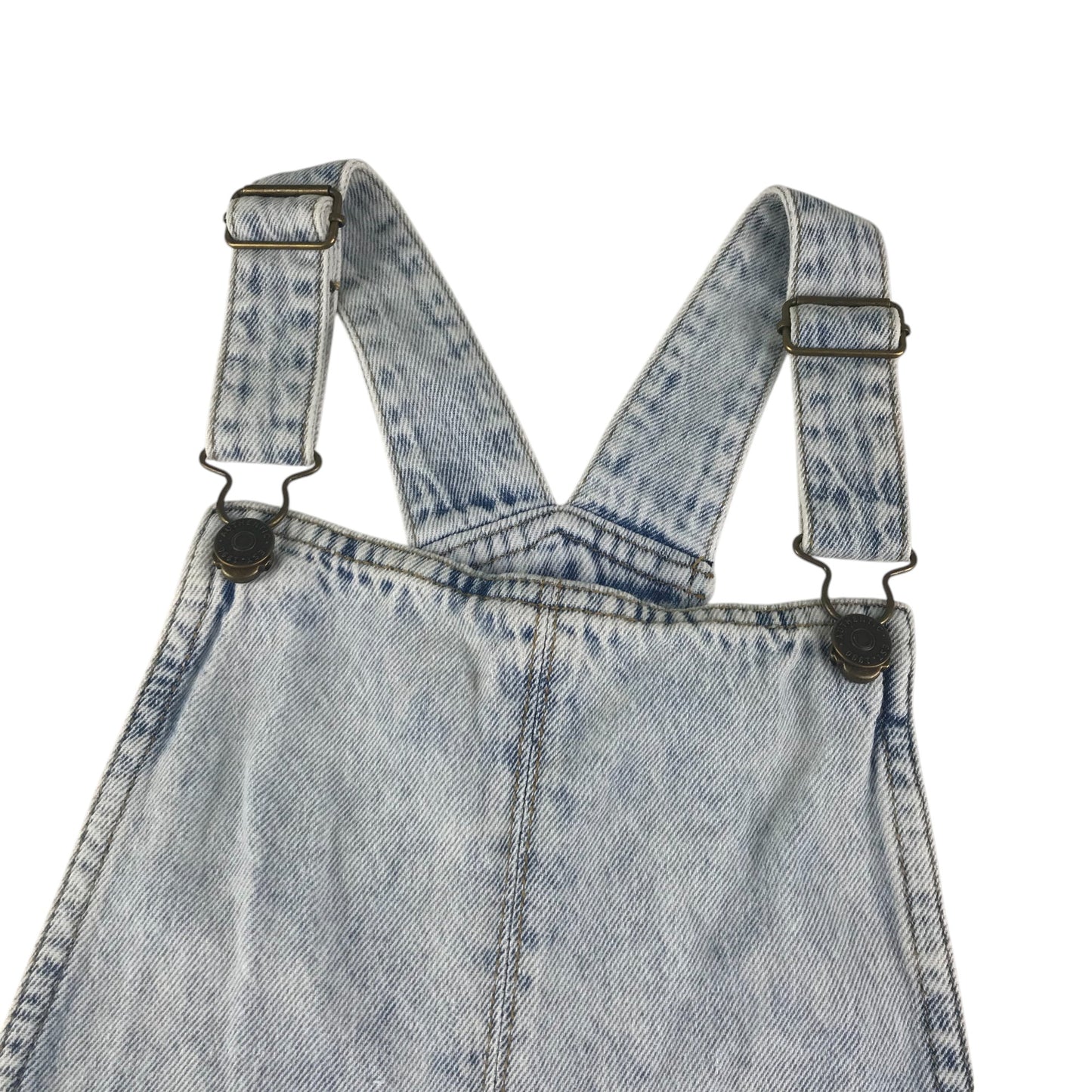 George dungaree shorts 10-11 years light blue denim cotton