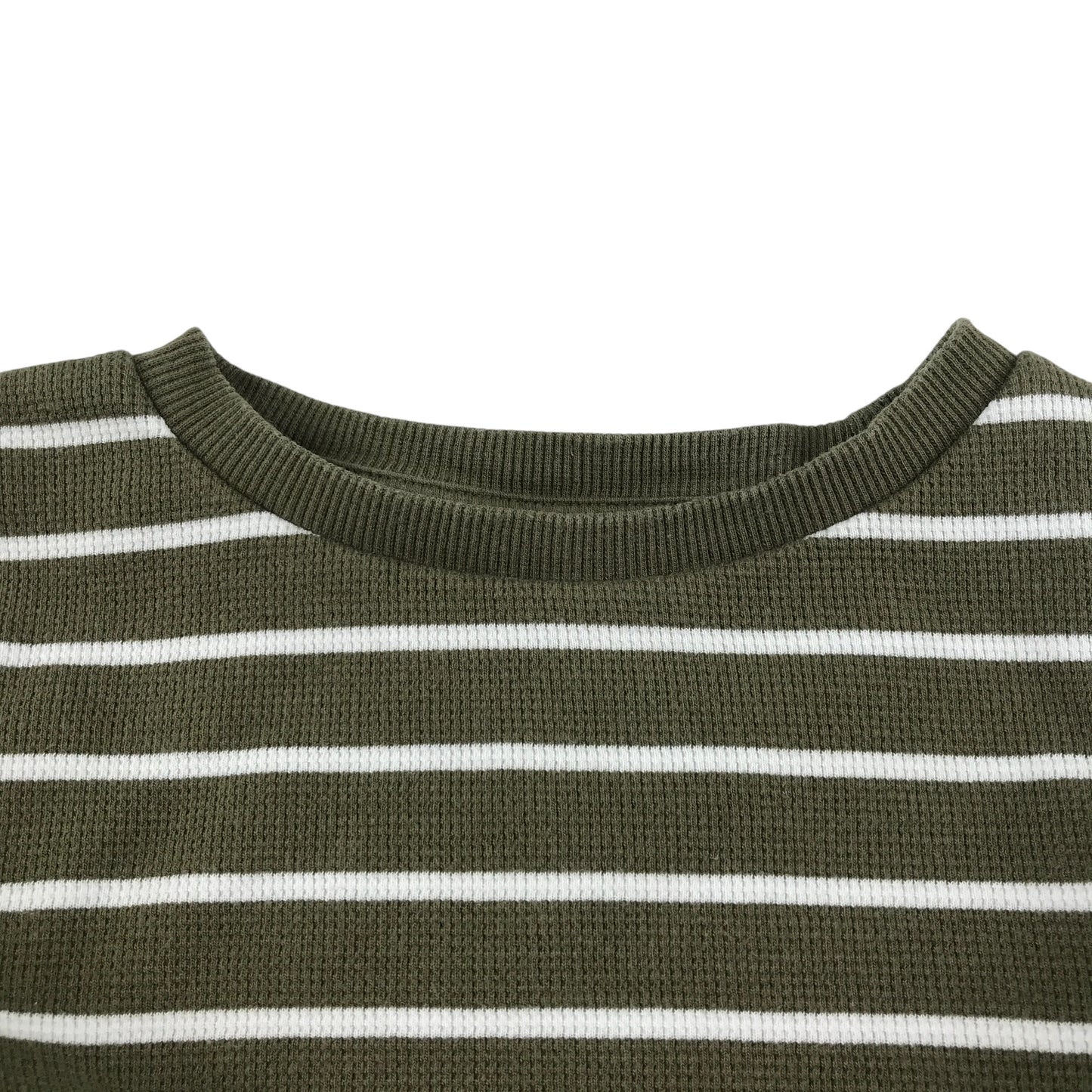 Tu long sleeve t-shirt 4-5 years years olive green striped cotton